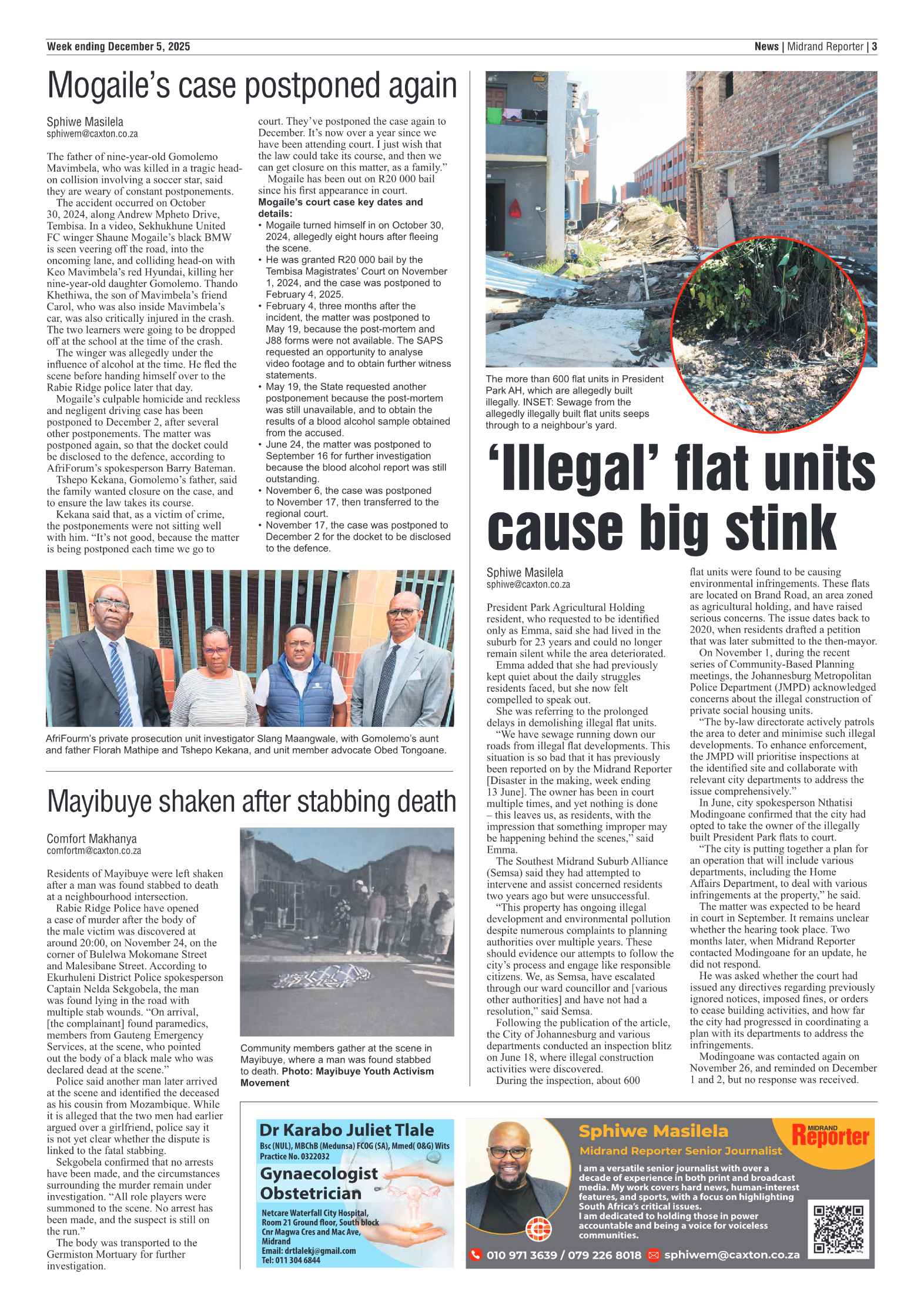 Midrand Reporter 5 December 2025 page 3