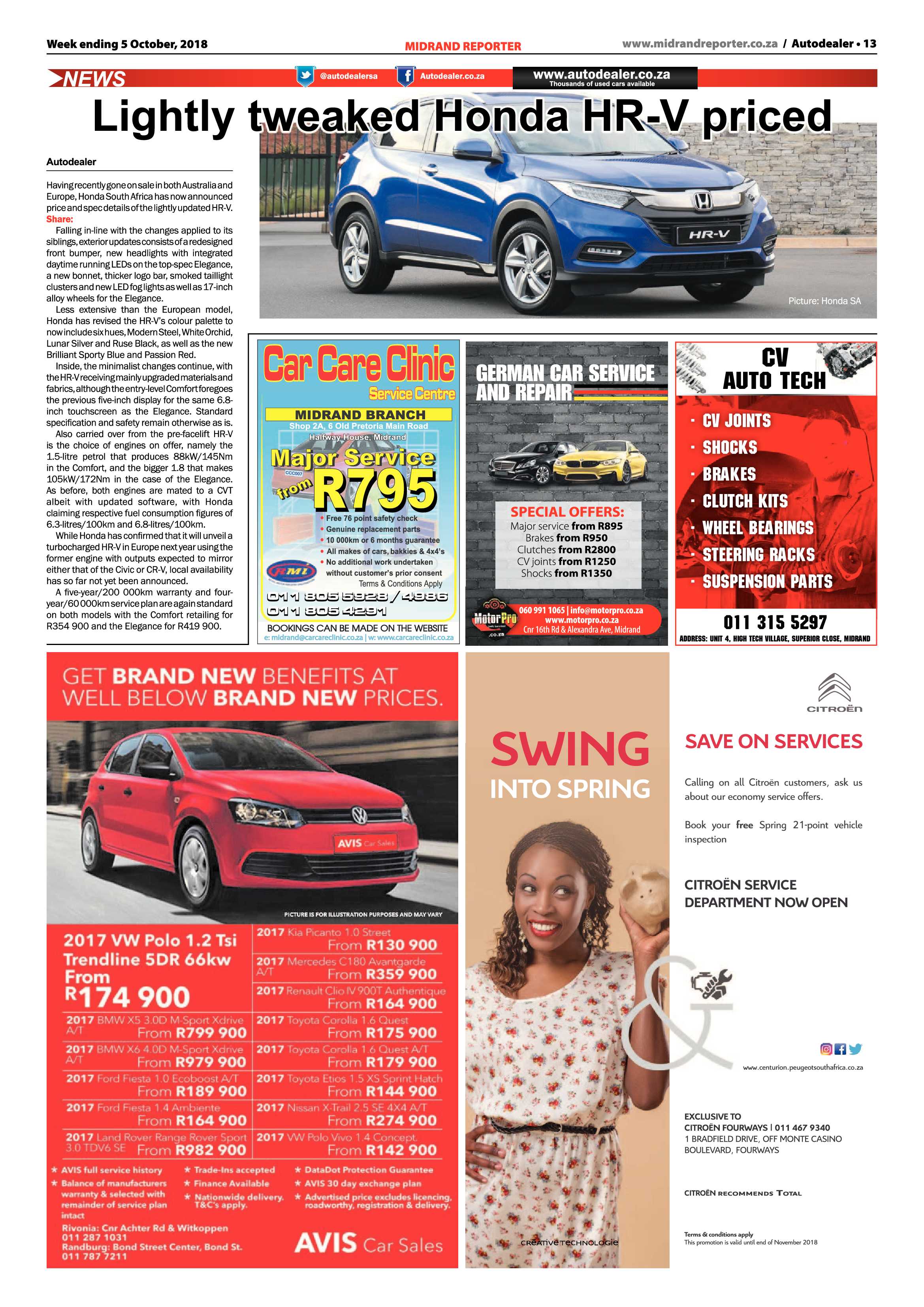 Midrand Reporter 5 October, 2018 page 13