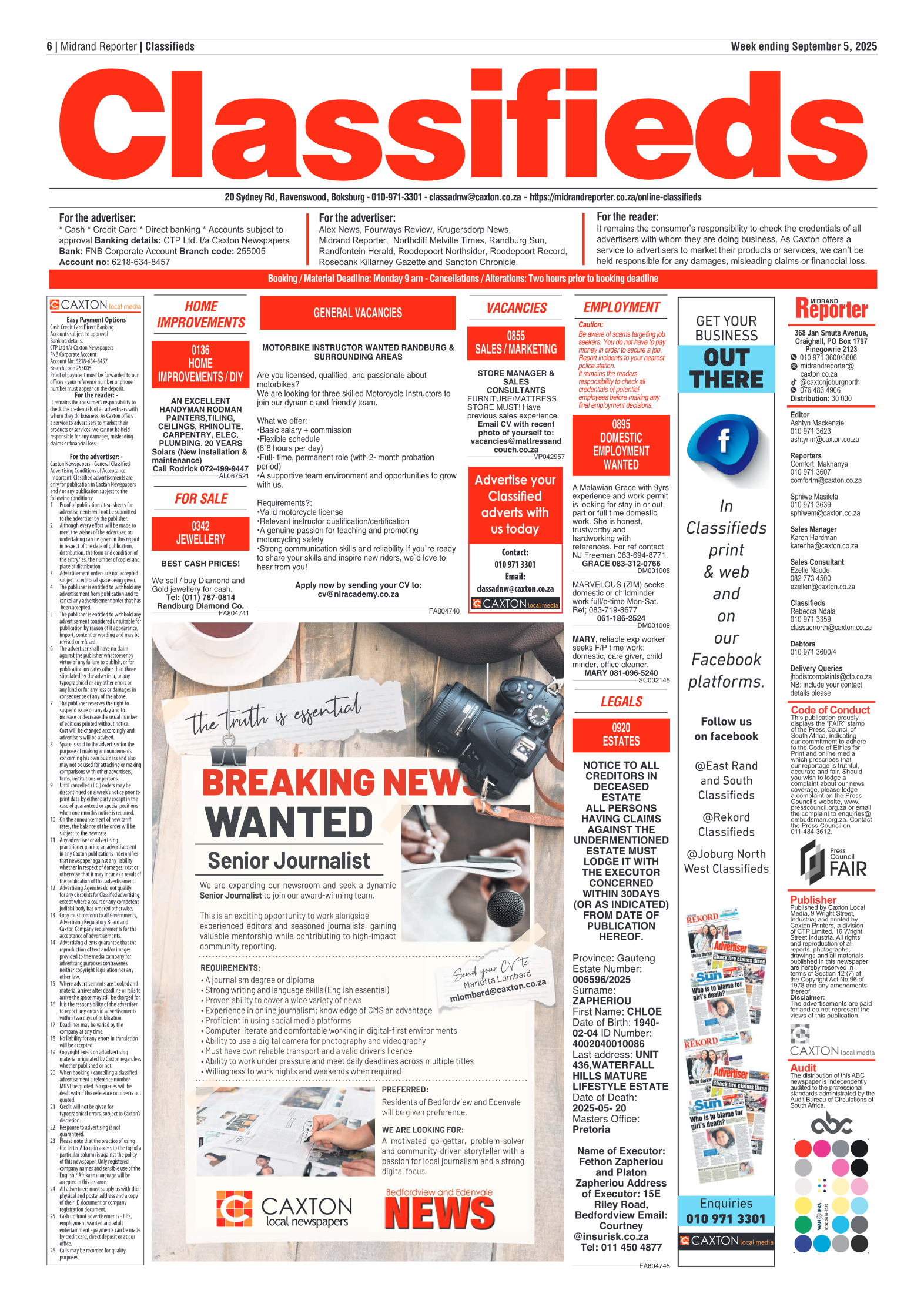 Midrand Reporter 5 September 2025 page 6