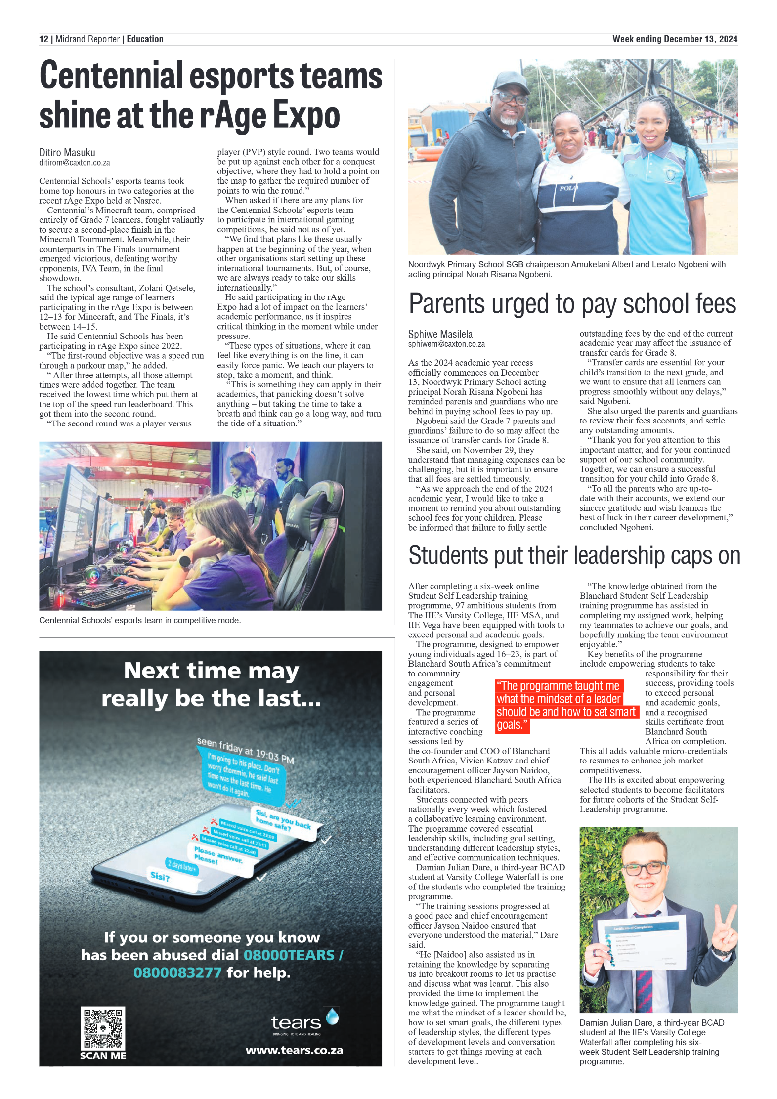 Midrand Reporter 13 December 2024 page 12