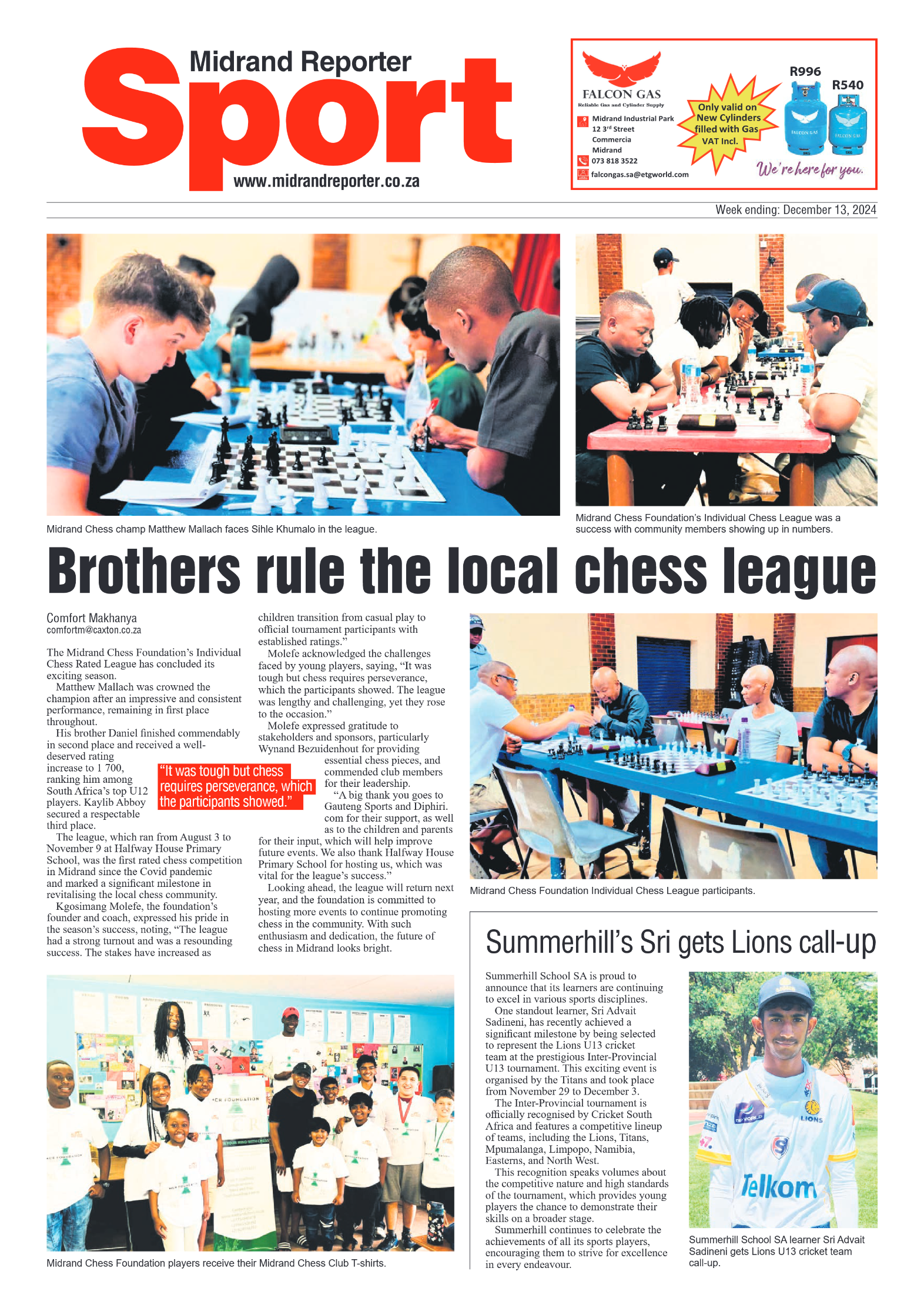 Midrand Reporter 13 December 2024 page 16