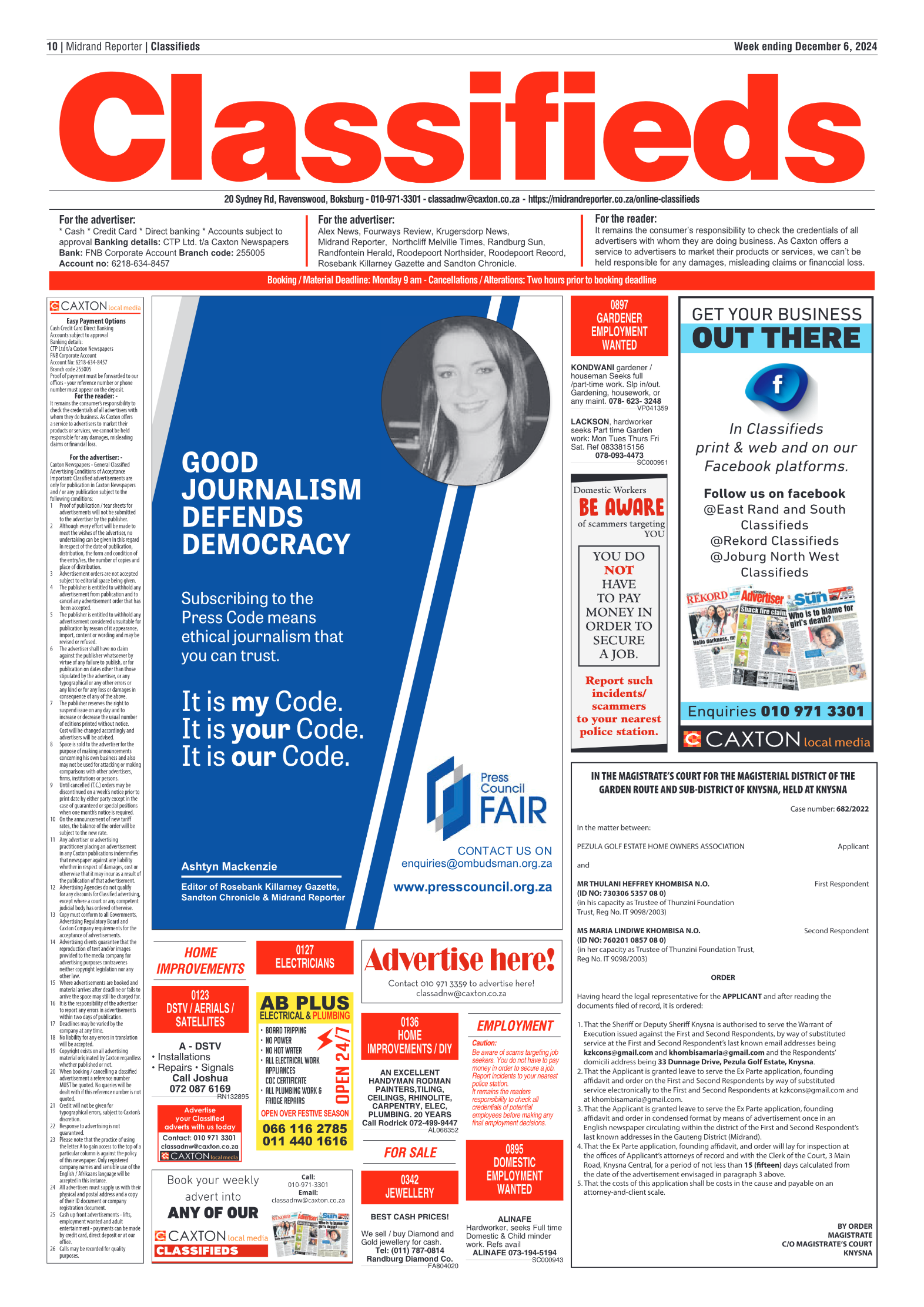 Midrand Reporter 6 December 2024 page 10