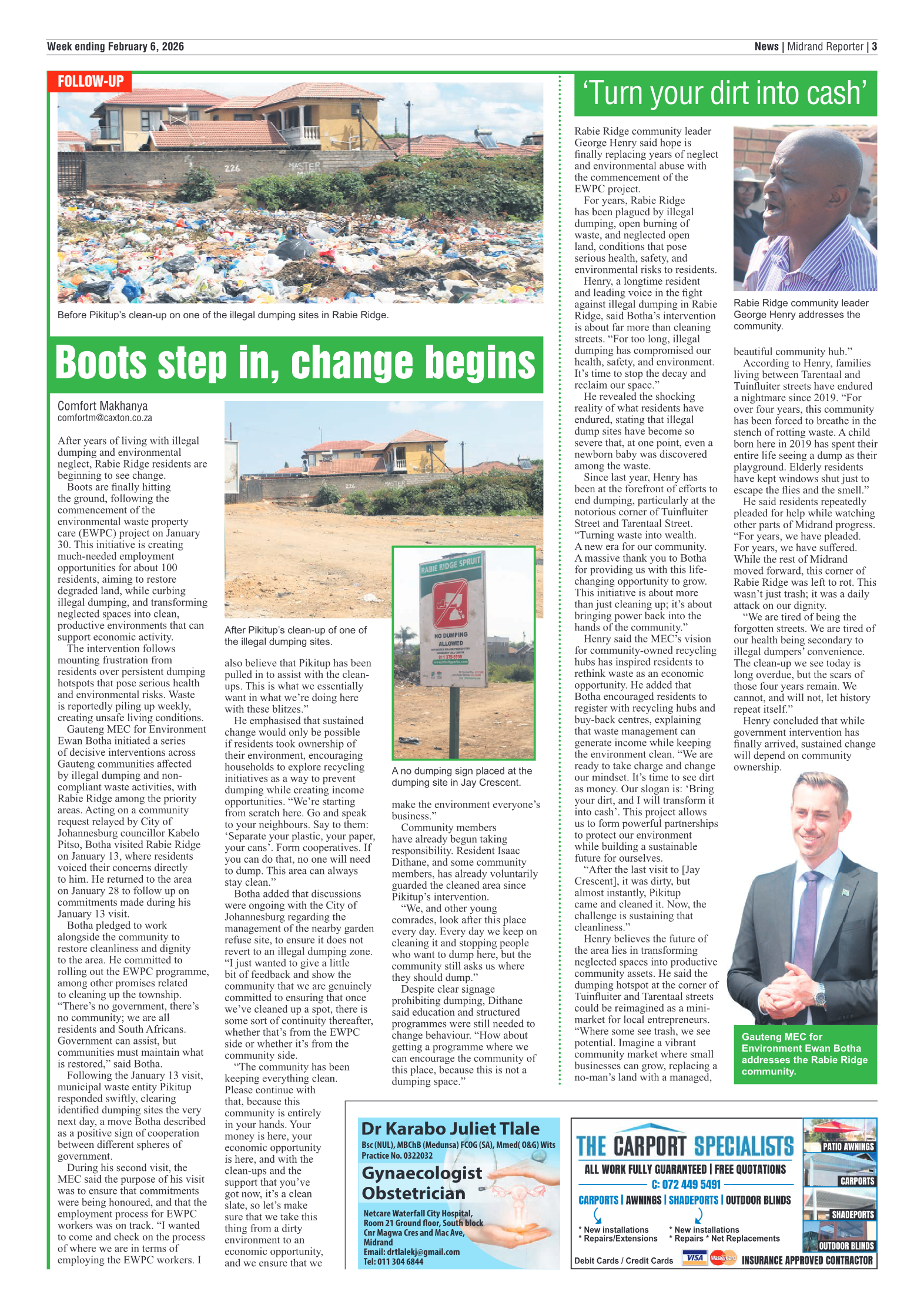 Midrand Reporter 6 February 2026 page 3