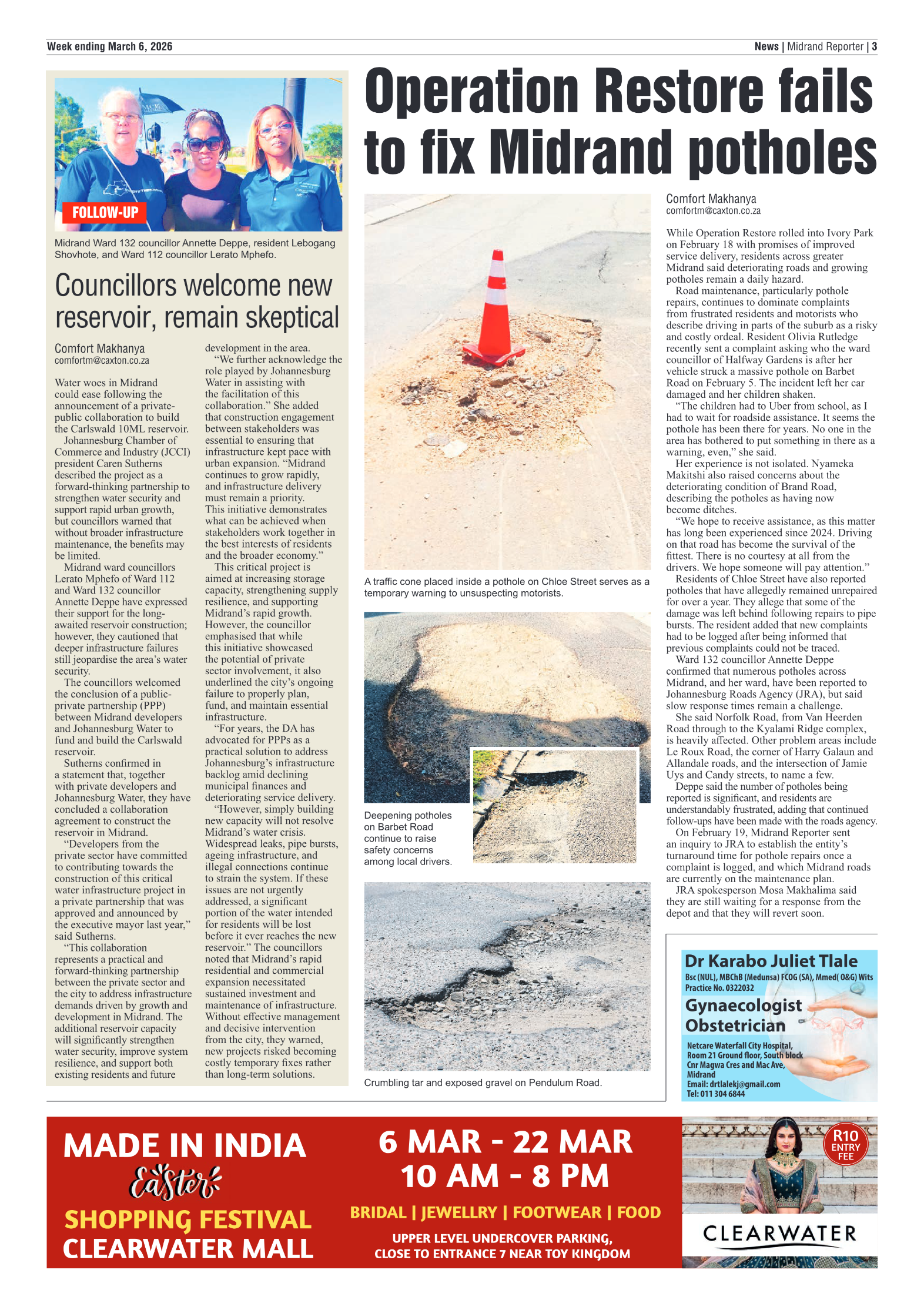 Midrand Reporter 6 March 2026 page 3