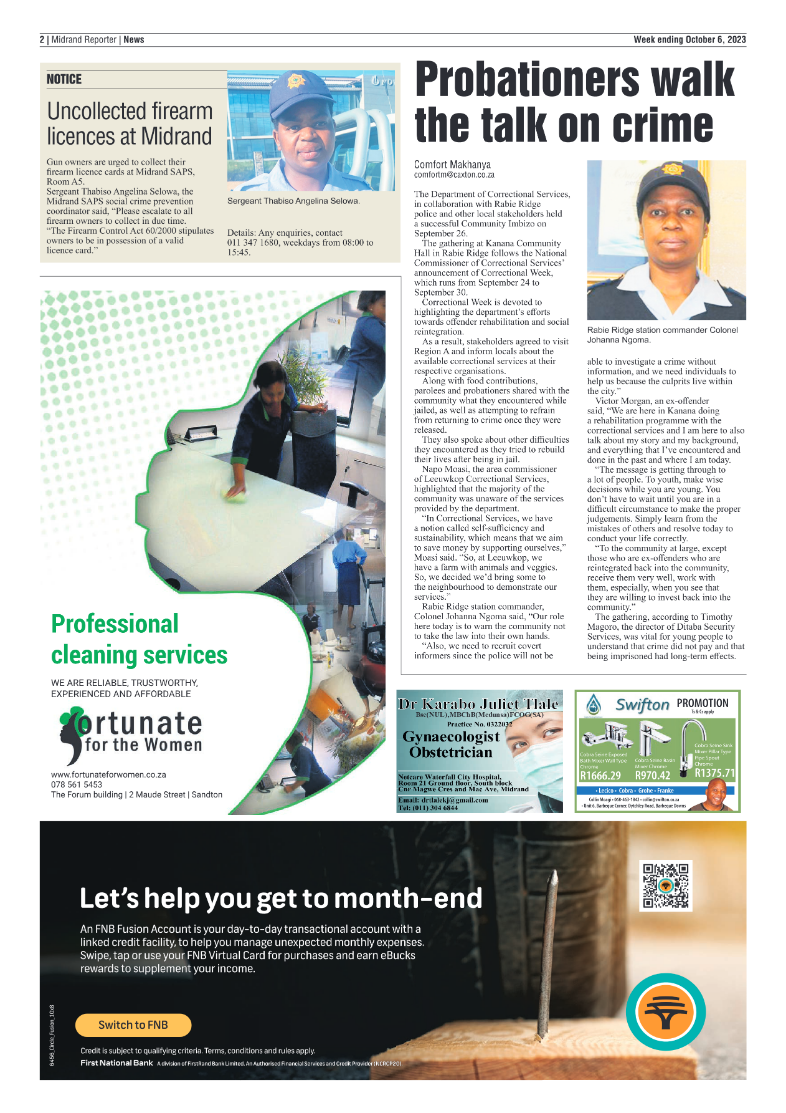Midrand Reporter 6 October 2023 page 2
