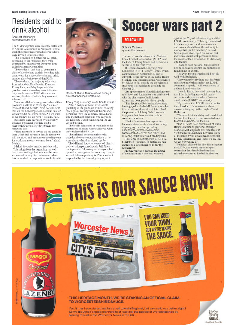 Midrand Reporter 6 October 2023 page 3