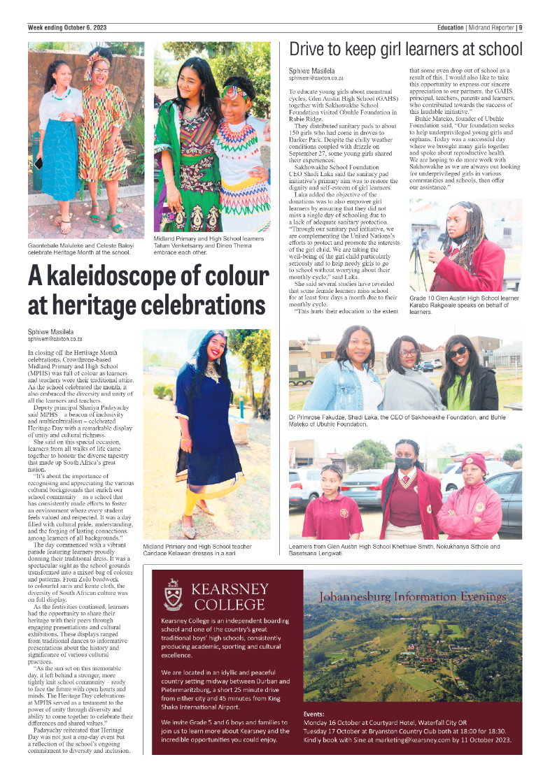 Midrand Reporter 6 October 2023 page 9