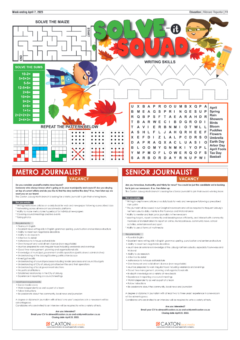 Midrand Reporter 7 April 2023 page 11