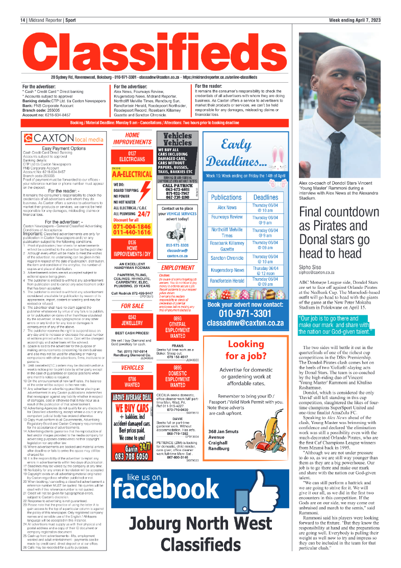 Midrand Reporter 7 April 2023 page 14