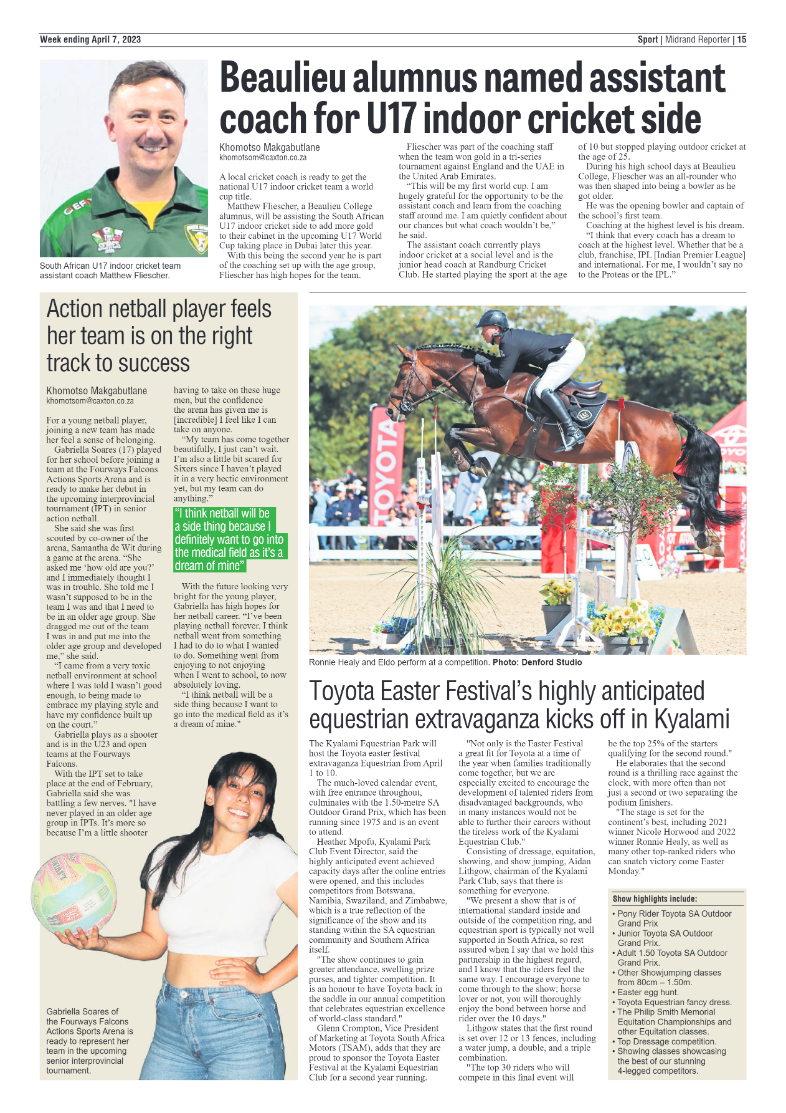 Midrand Reporter 7 April 2023 page 15