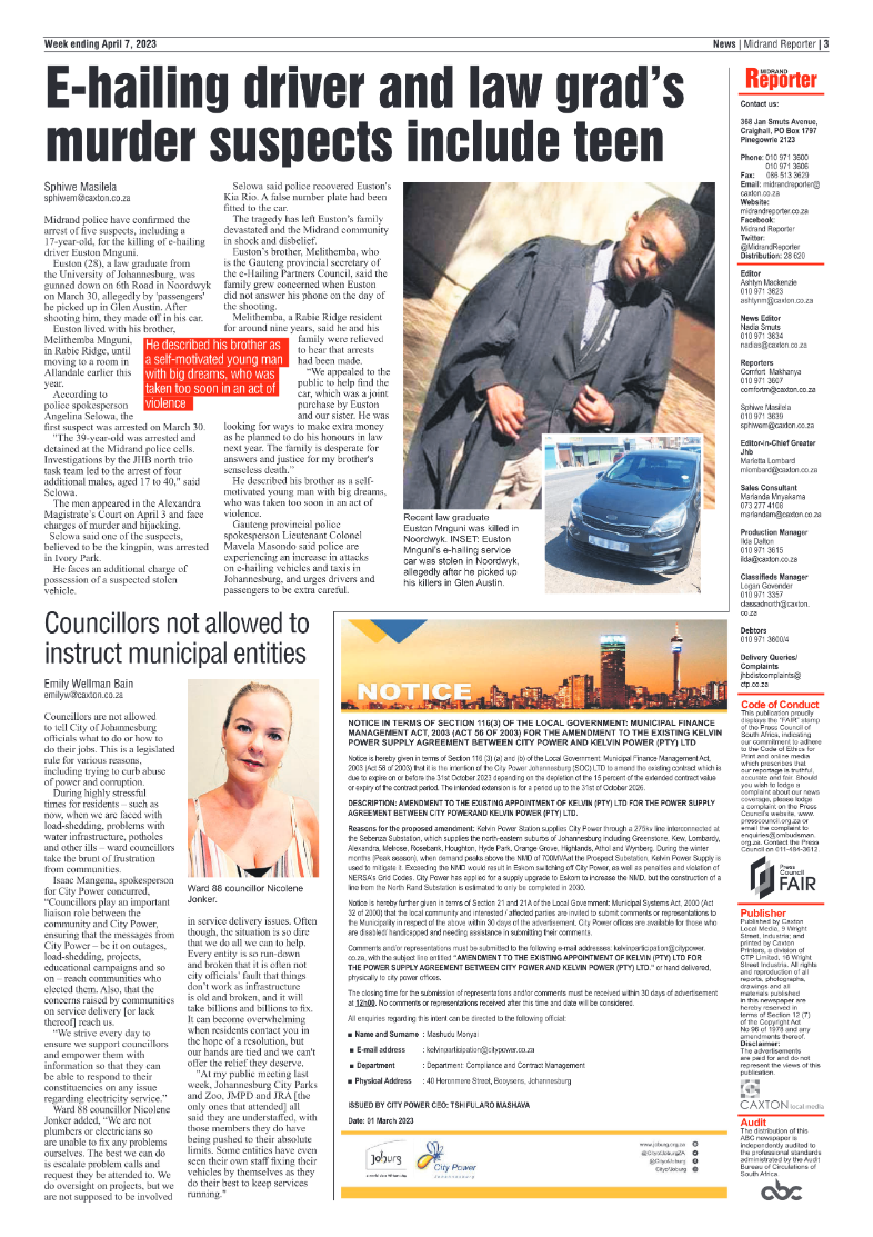 Midrand Reporter 7 April 2023 page 3