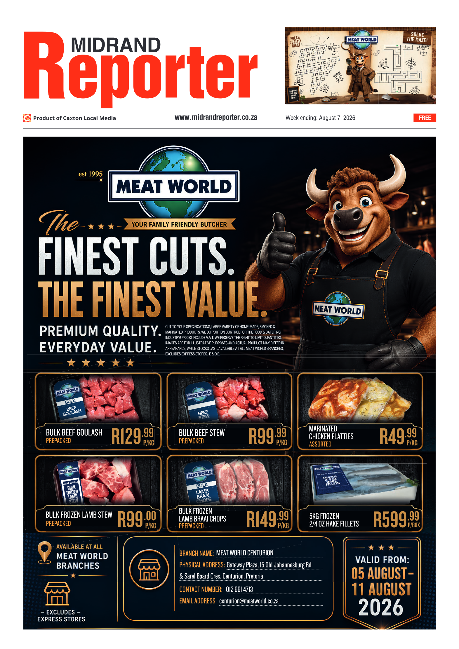 Midrand Reporter 7 August 2026 page 1