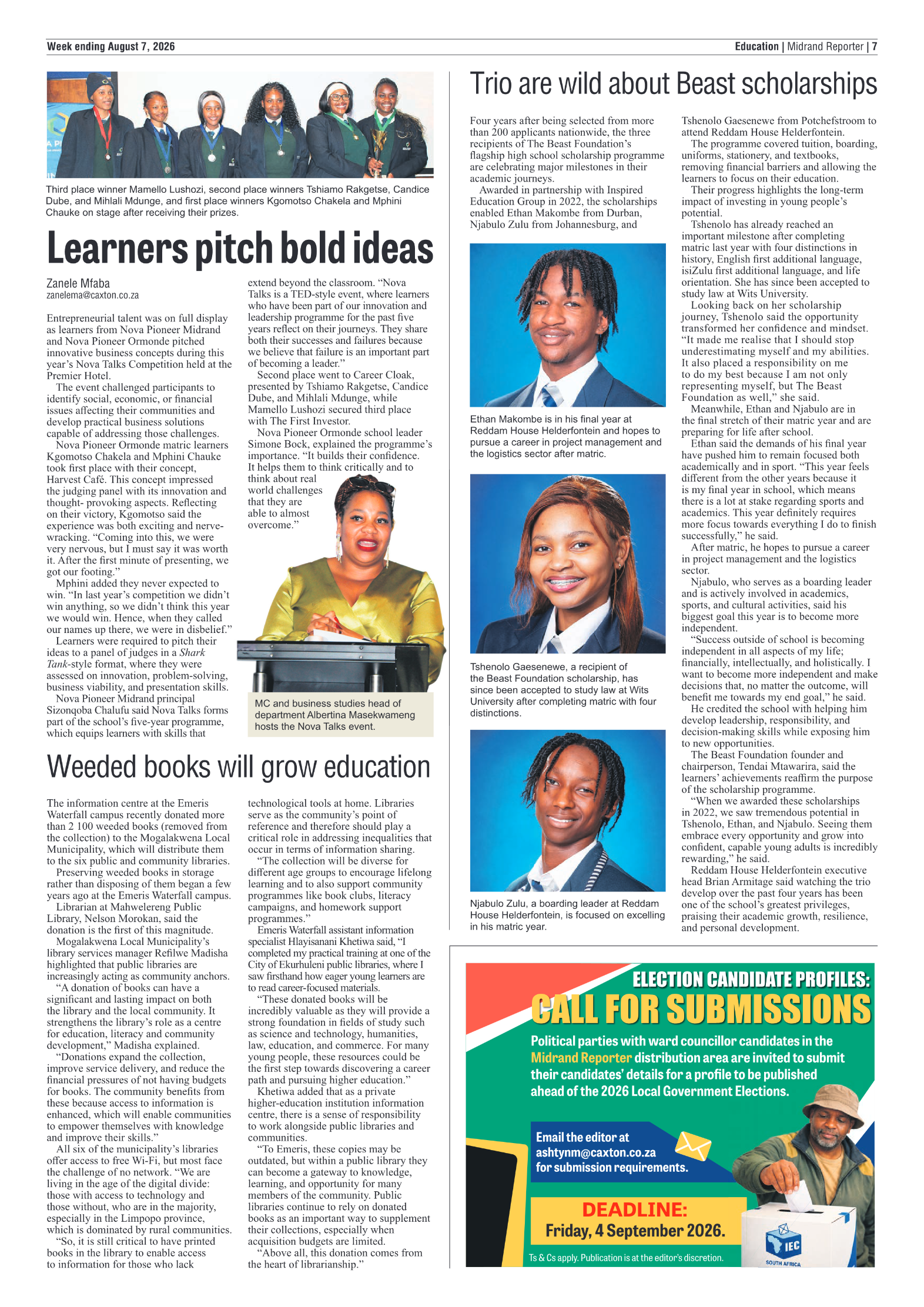 Midrand Reporter 7 August 2026 page 9