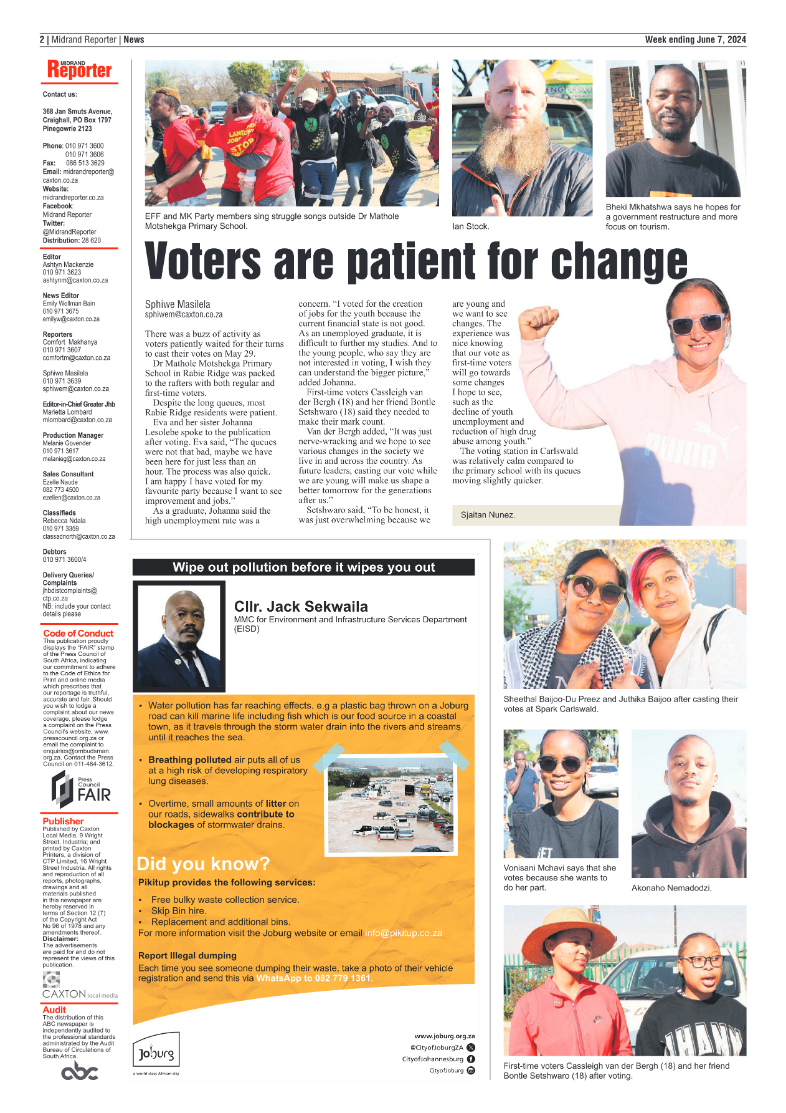 Midrand Reporter 7 June 2024 page 2