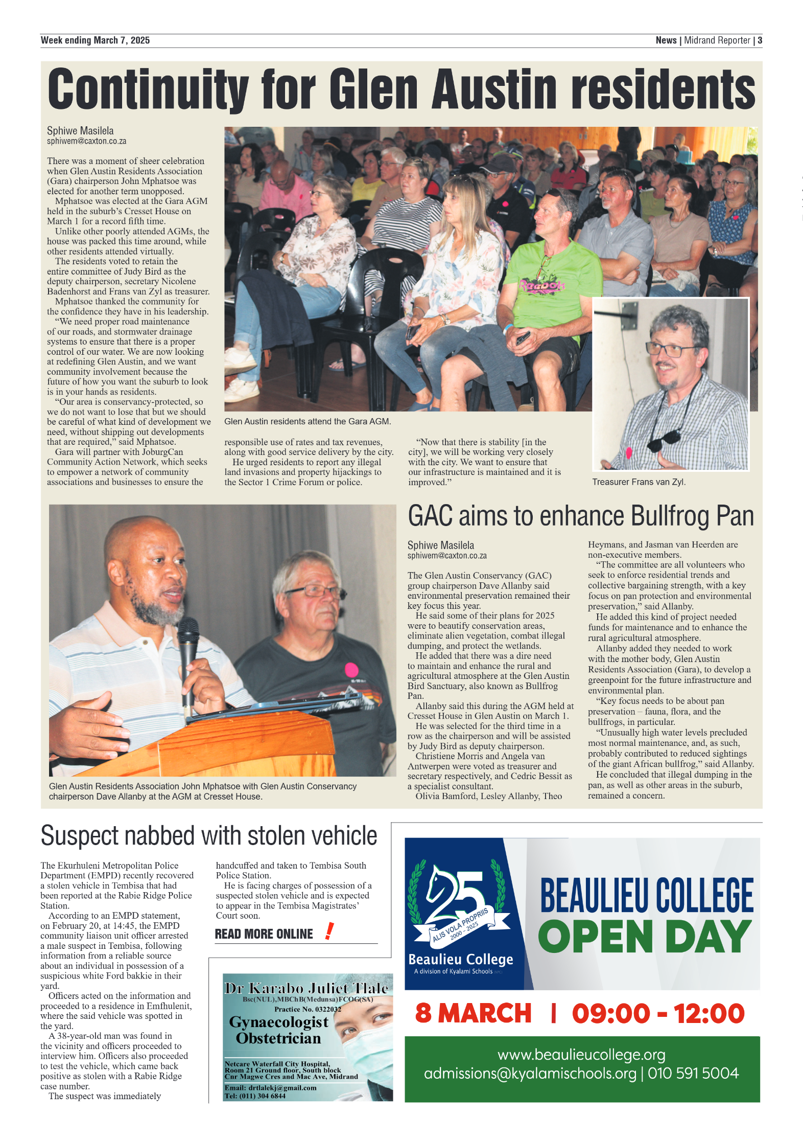 Midrand Reporter 7 March 2025 page 3