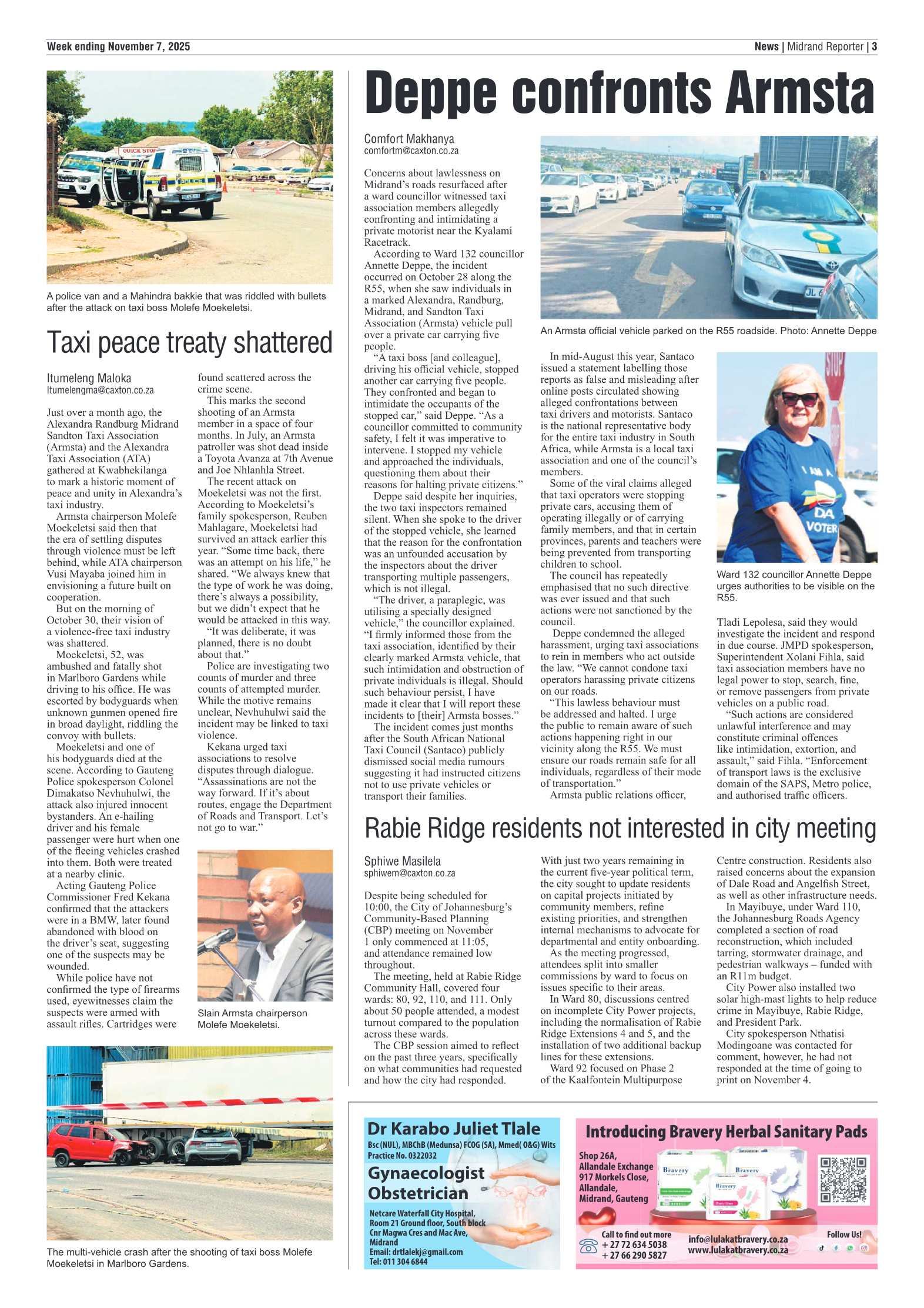 Midrand Reporter 7 November 2025 page 3