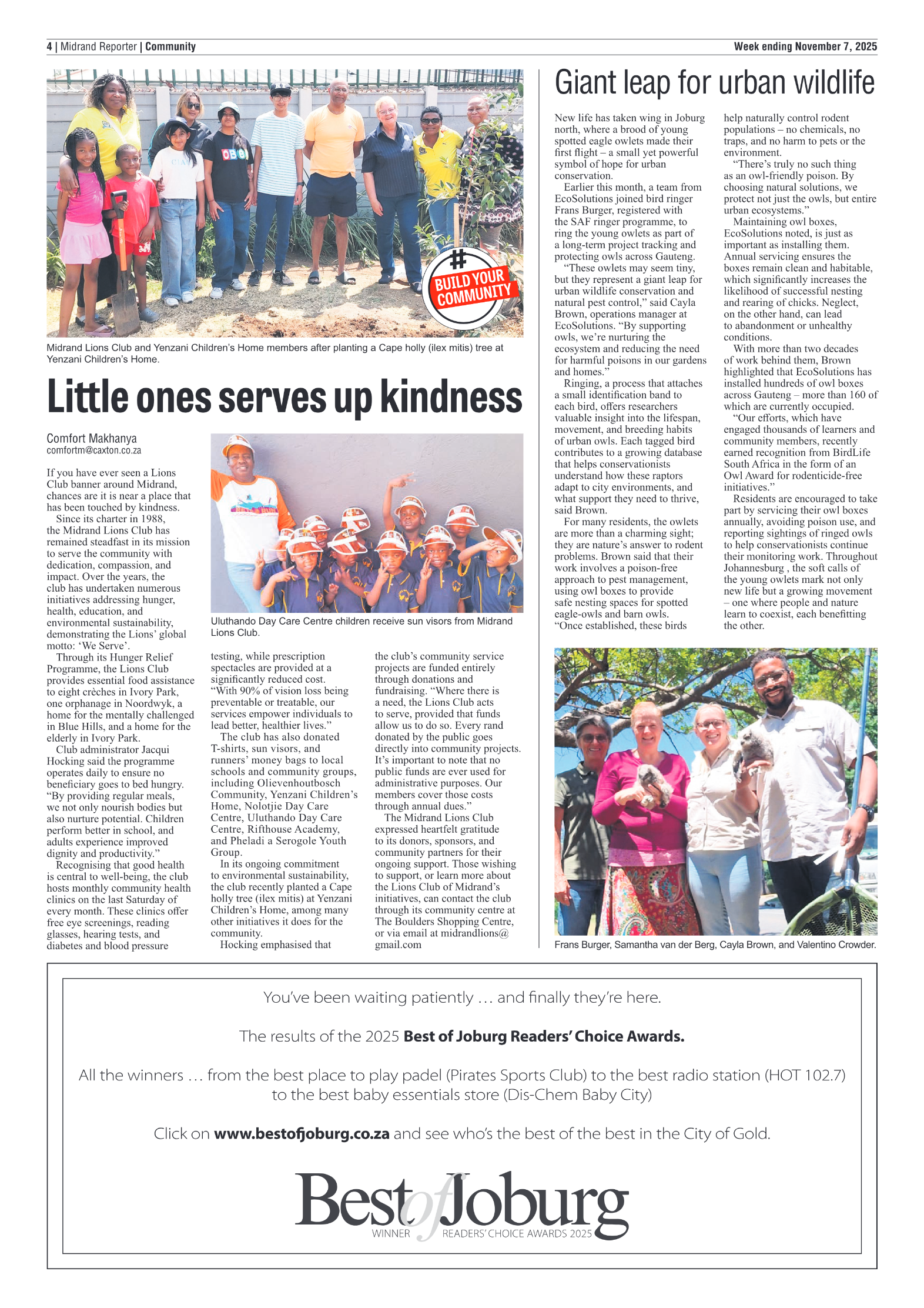 Midrand Reporter 7 November 2025 page 4