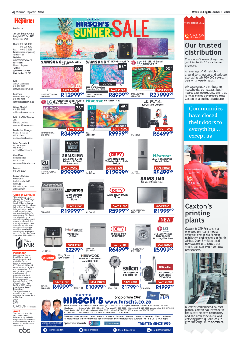 Midrand Reporter 8 December 2023 page 4