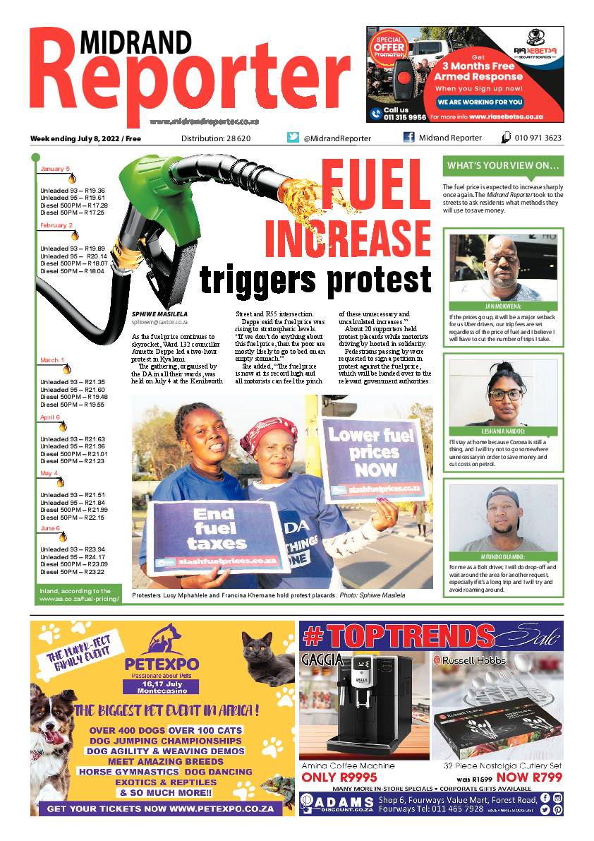 Midrand Reporter 8 July 2022 page 1
