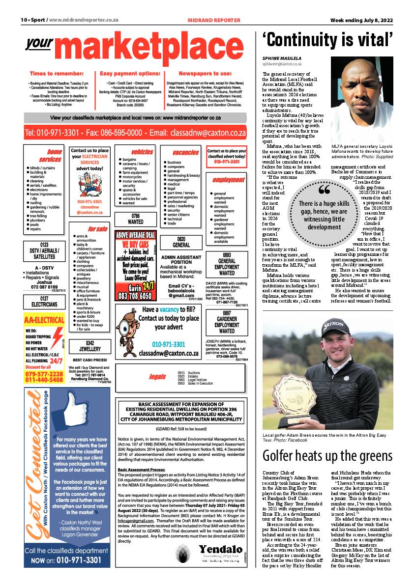 Midrand Reporter 8 July 2022 page 10