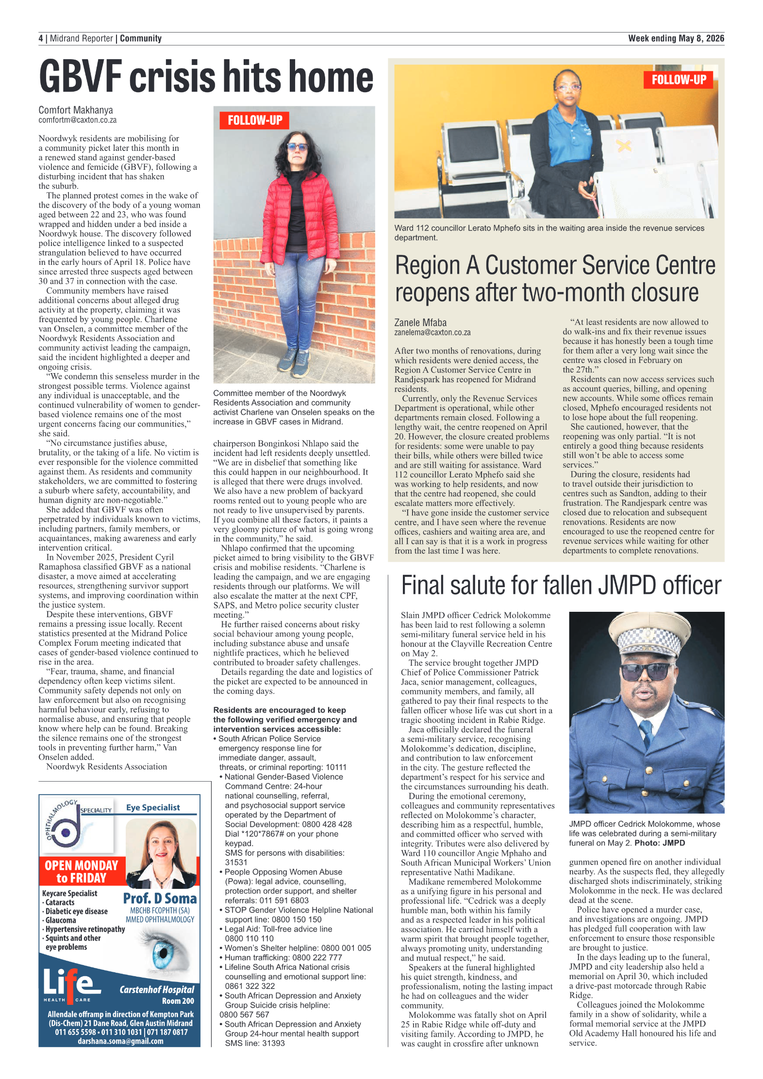 Midrand Reporter 8 May 2026 page 4