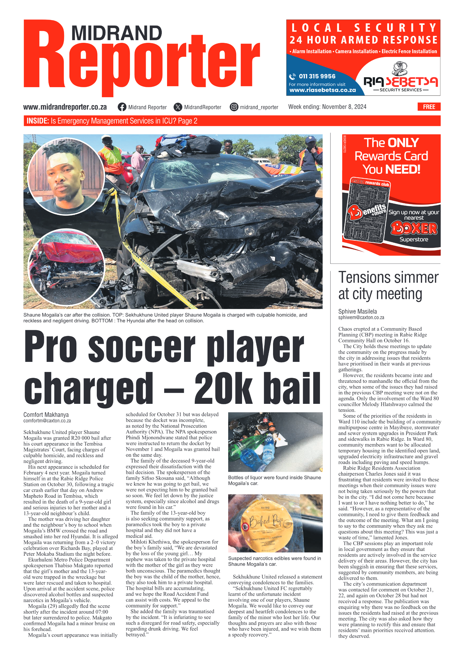 Midrand Reporter 8 November 2024 page 1