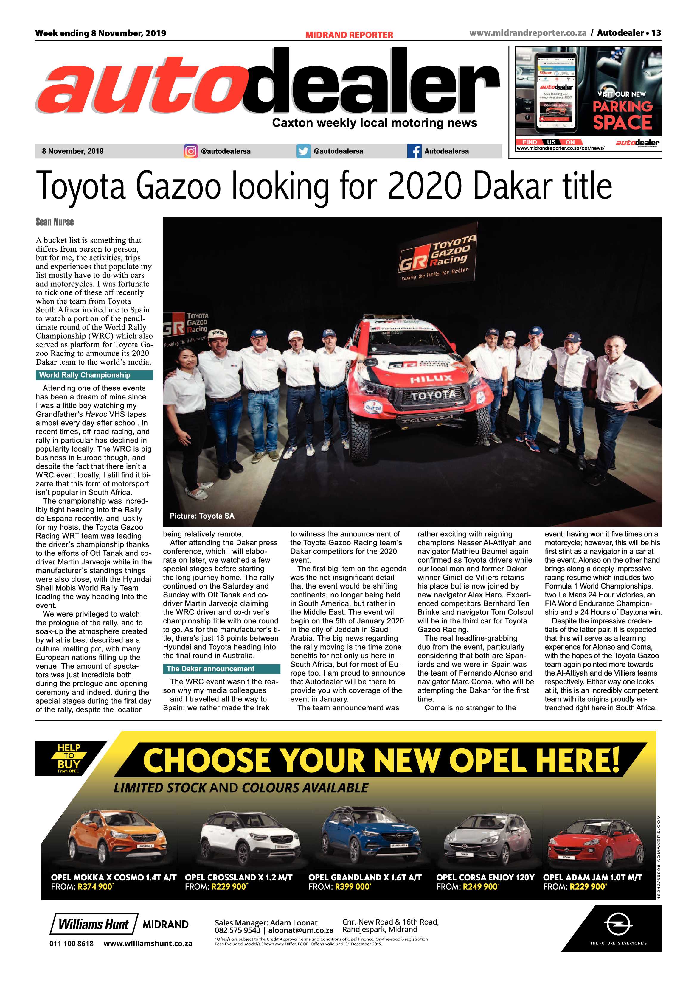 Midrand Reporter 8 November, 2019 page 13