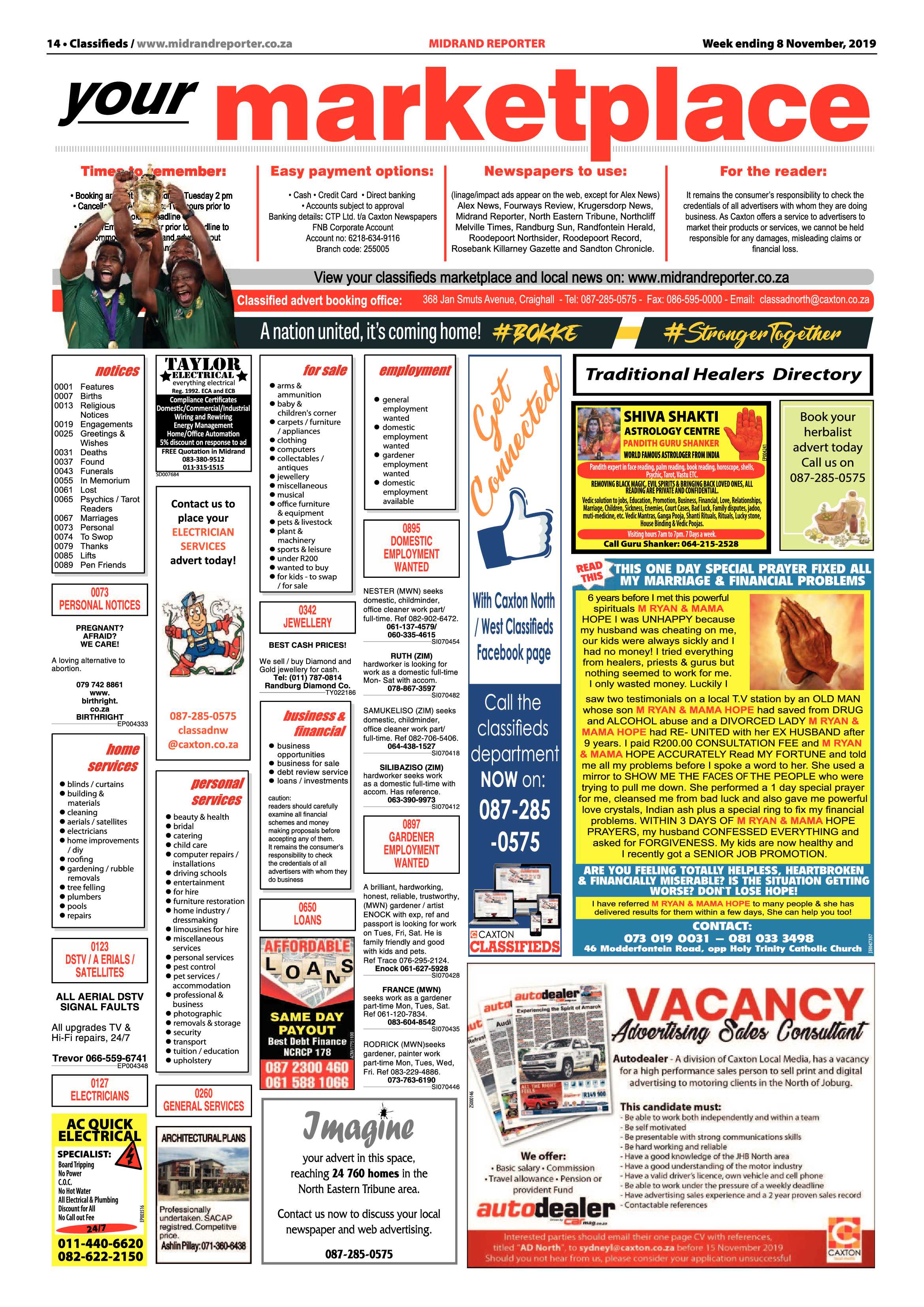 Midrand Reporter 8 November, 2019 page 14