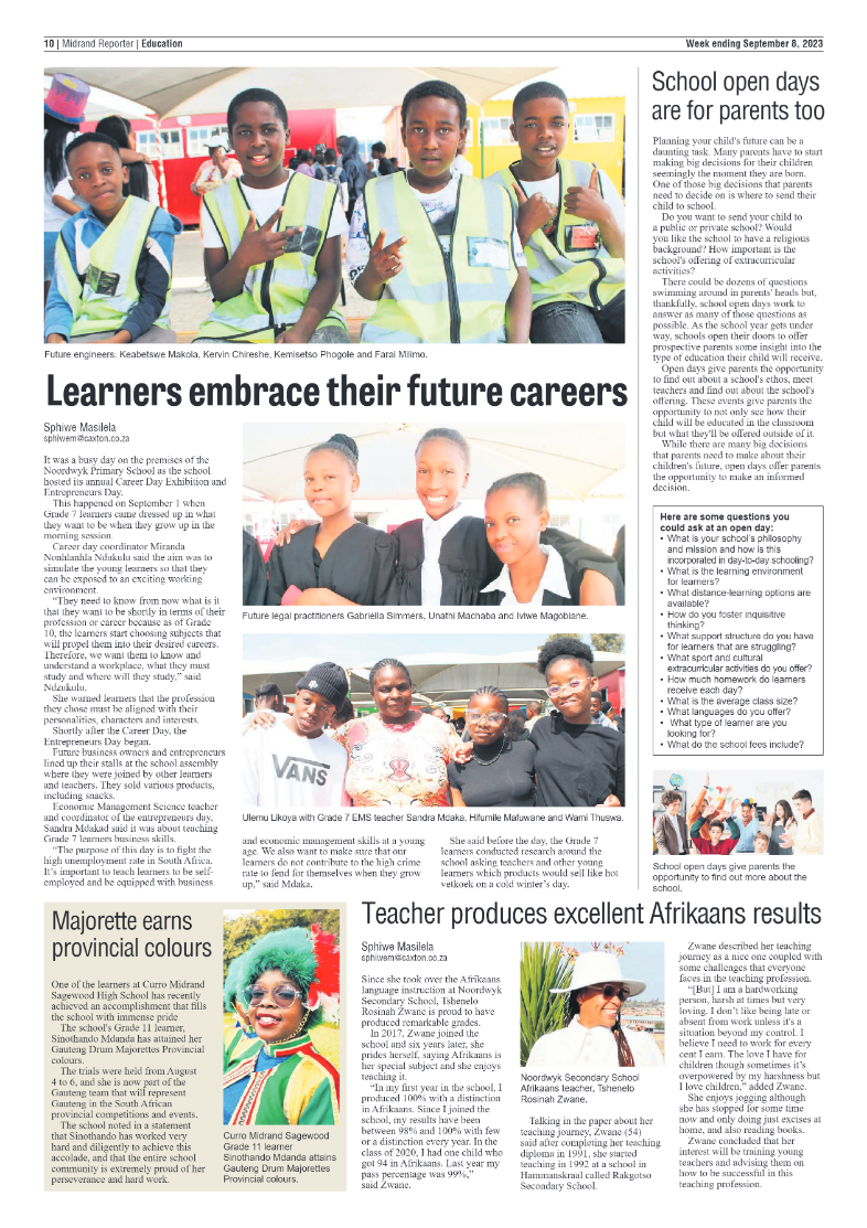Midrand Reporter 8 Sept 2023 page 10