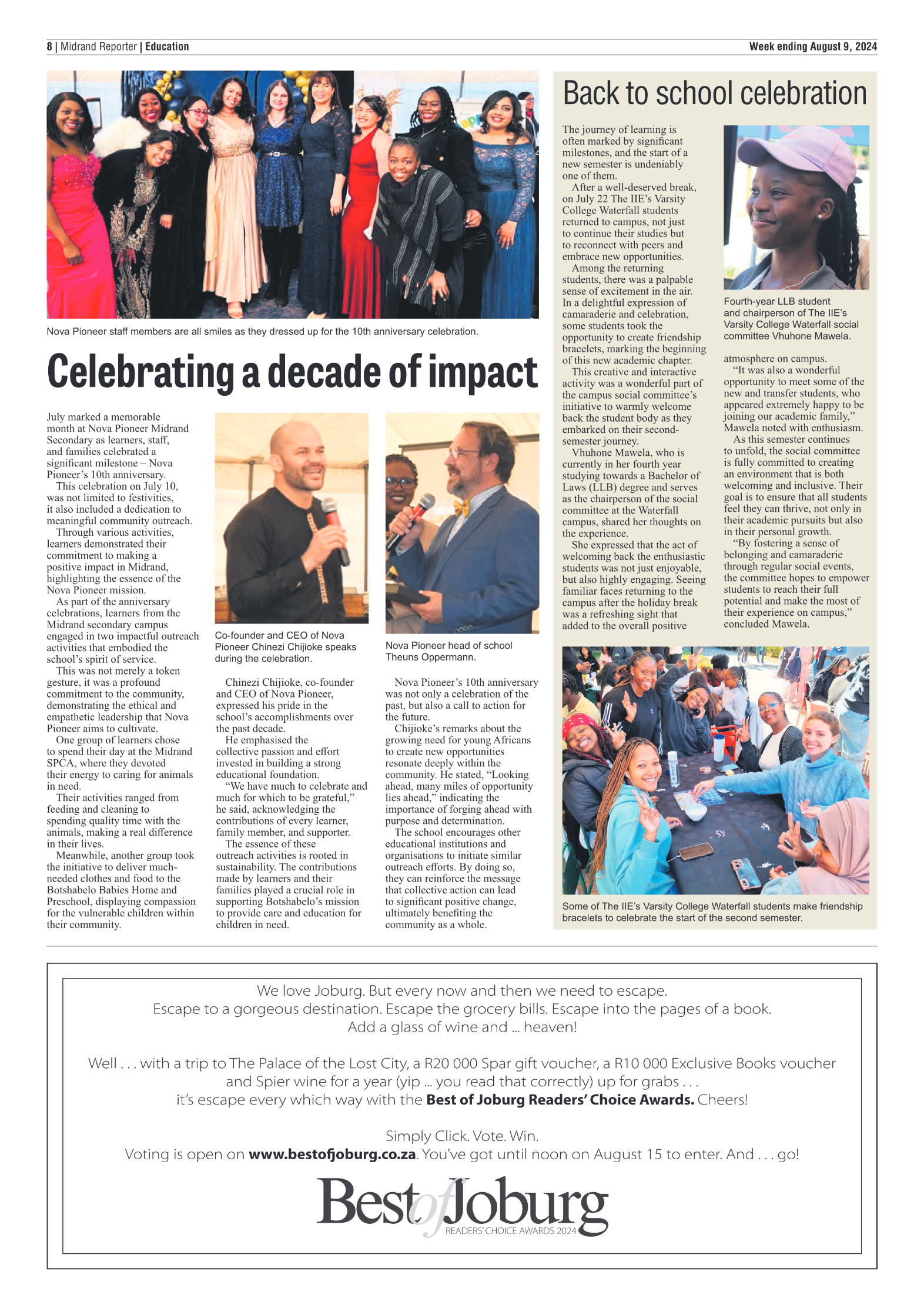 Midrand Reporter 9 August 2024 page 8