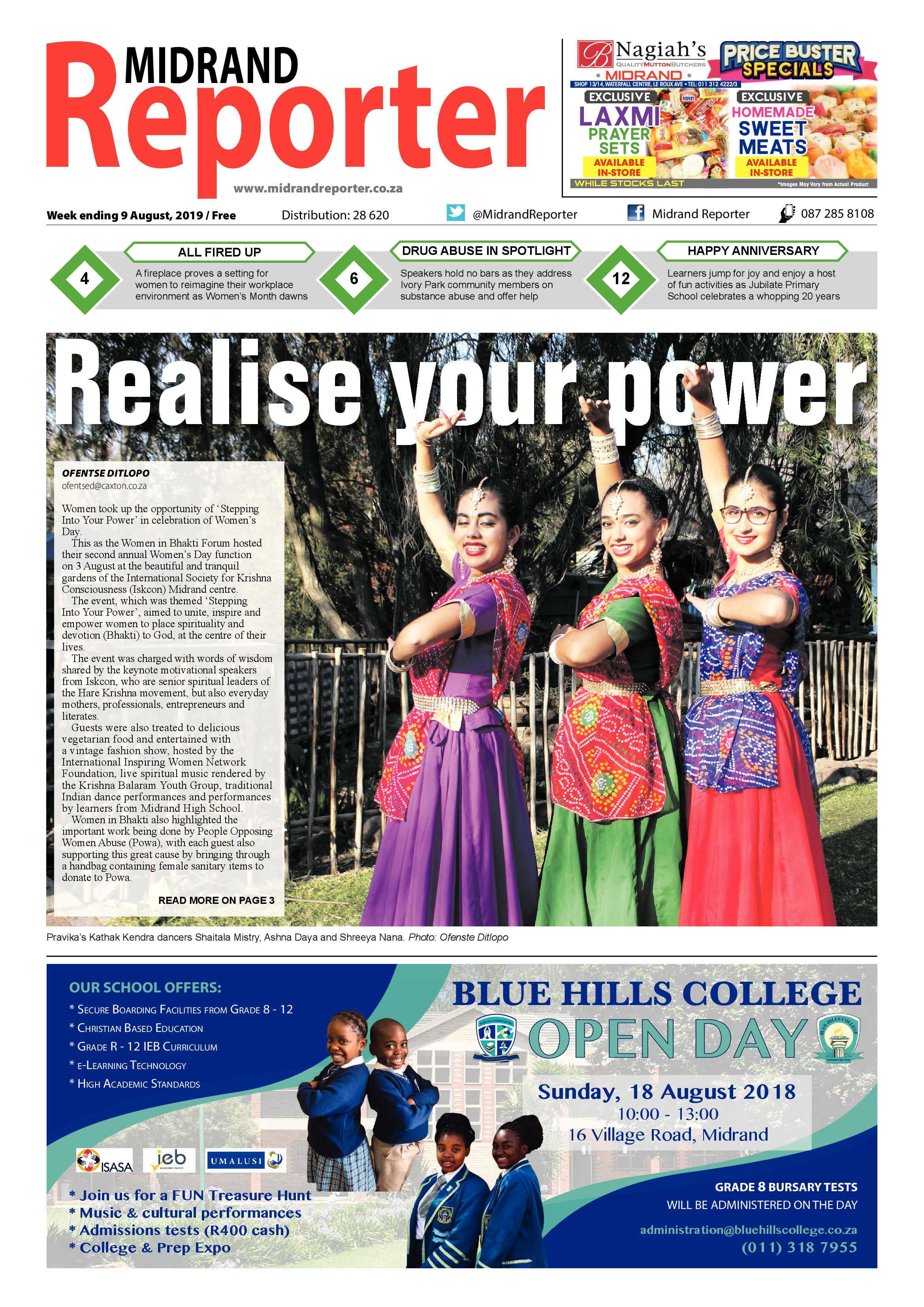 Midrand Reporter 9 August, 2019 page 1