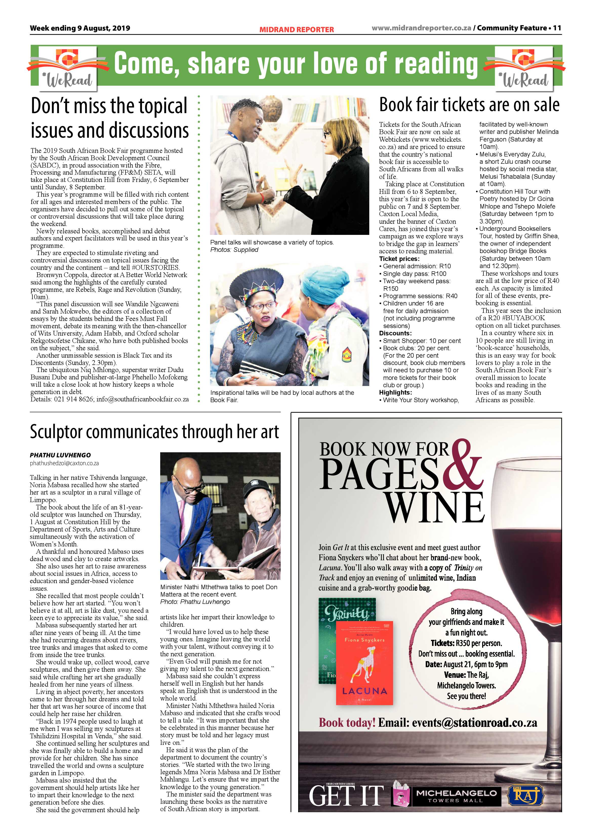 Midrand Reporter 9 August, 2019 page 11