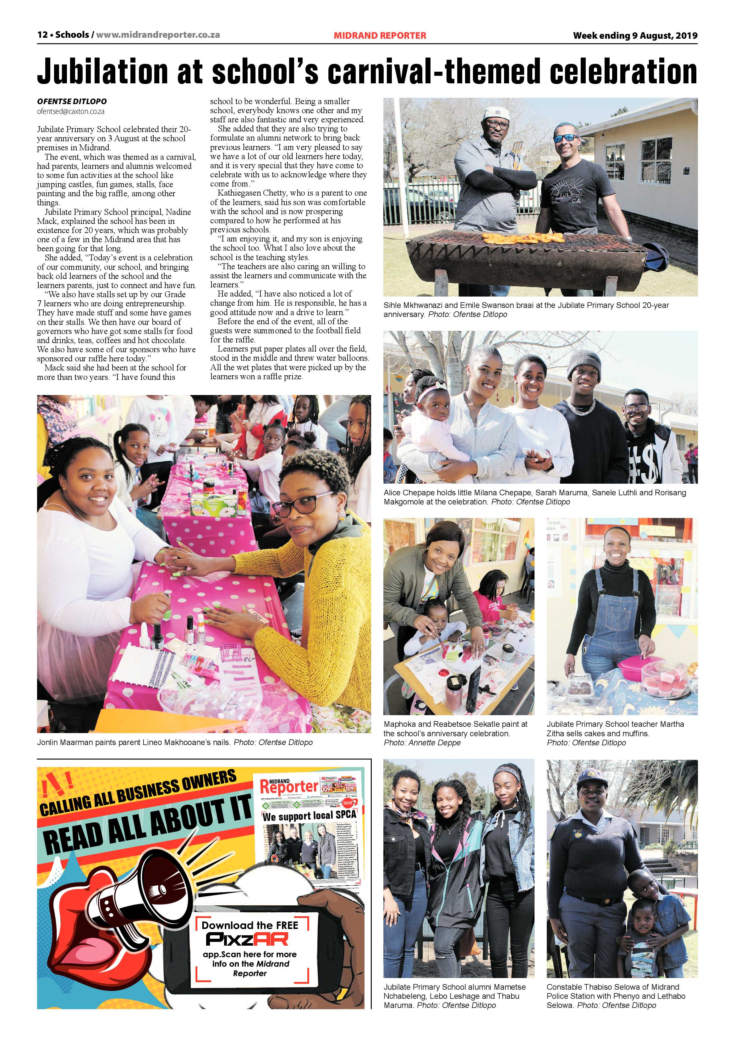 Midrand Reporter 9 August, 2019 page 12