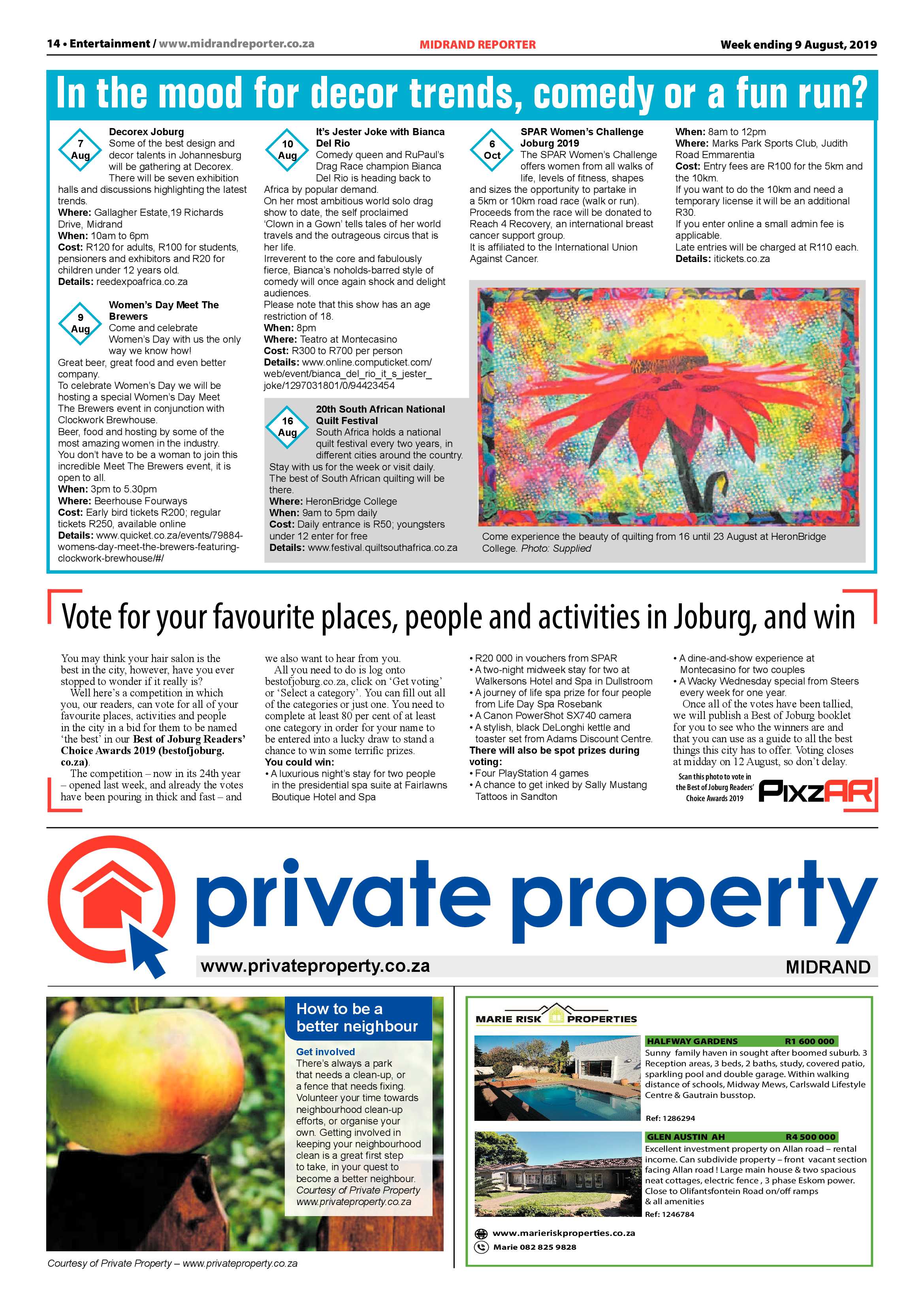 Midrand Reporter 9 August, 2019 page 14