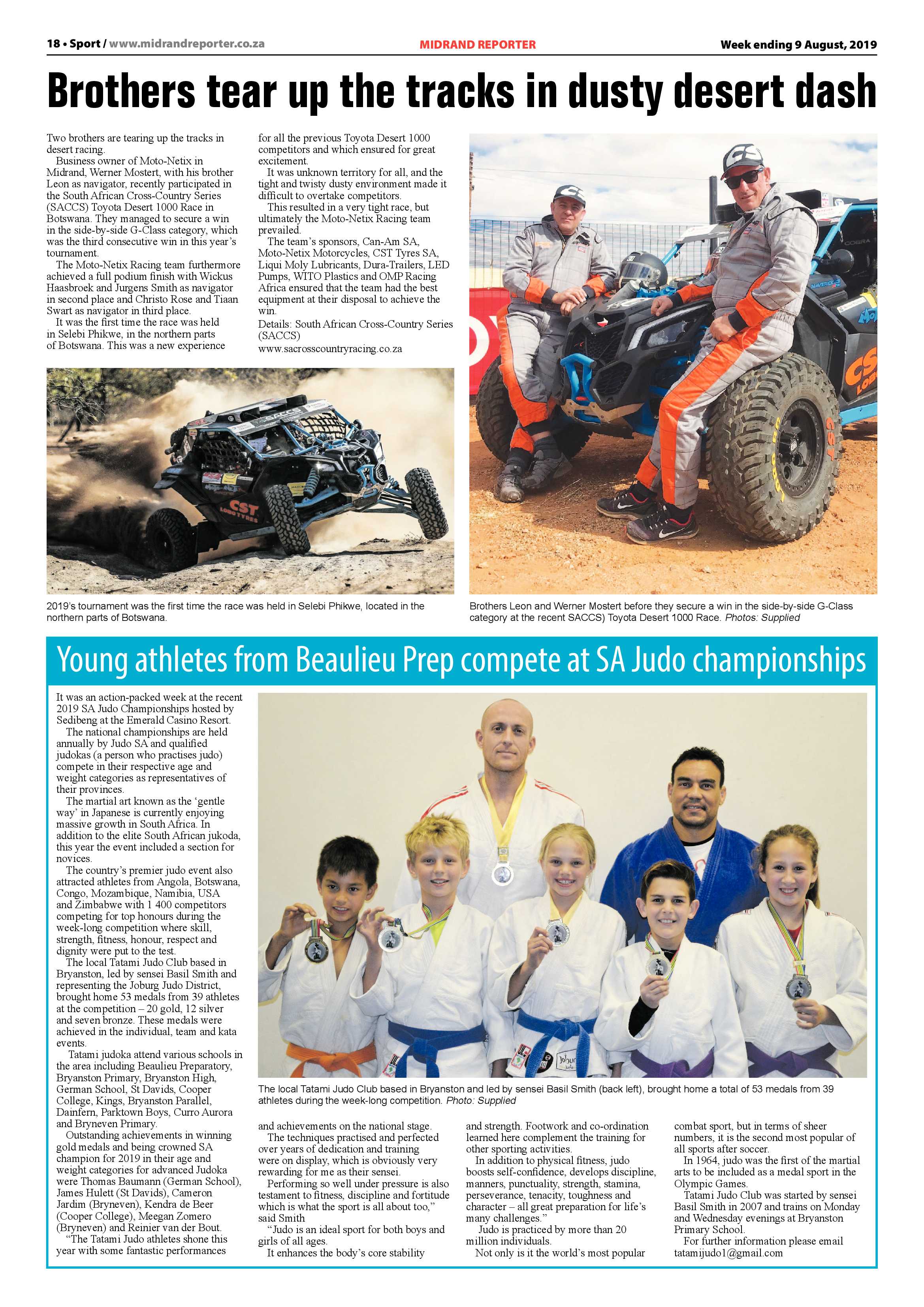Midrand Reporter 9 August, 2019 page 18