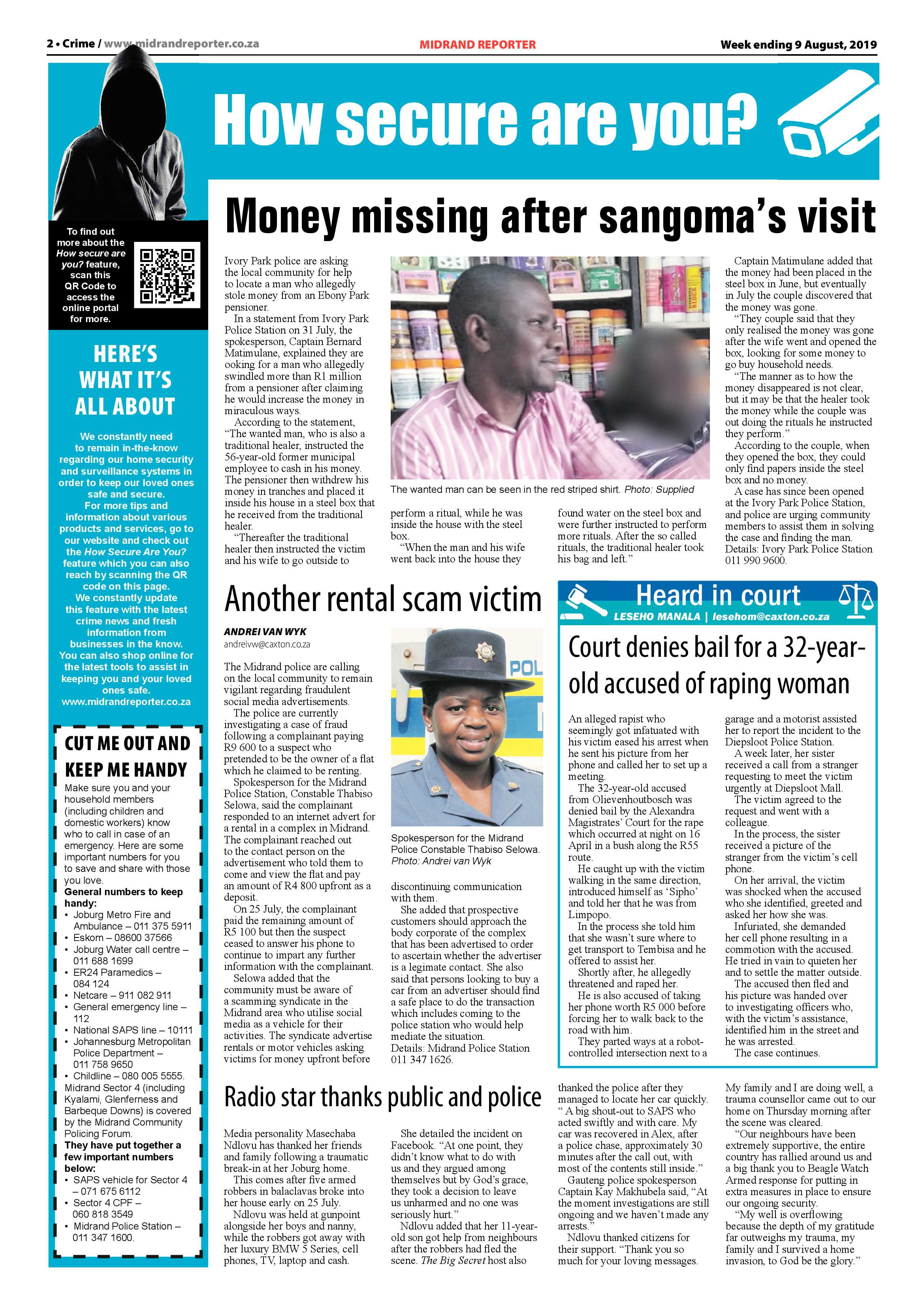 Midrand Reporter 9 August, 2019 page 2