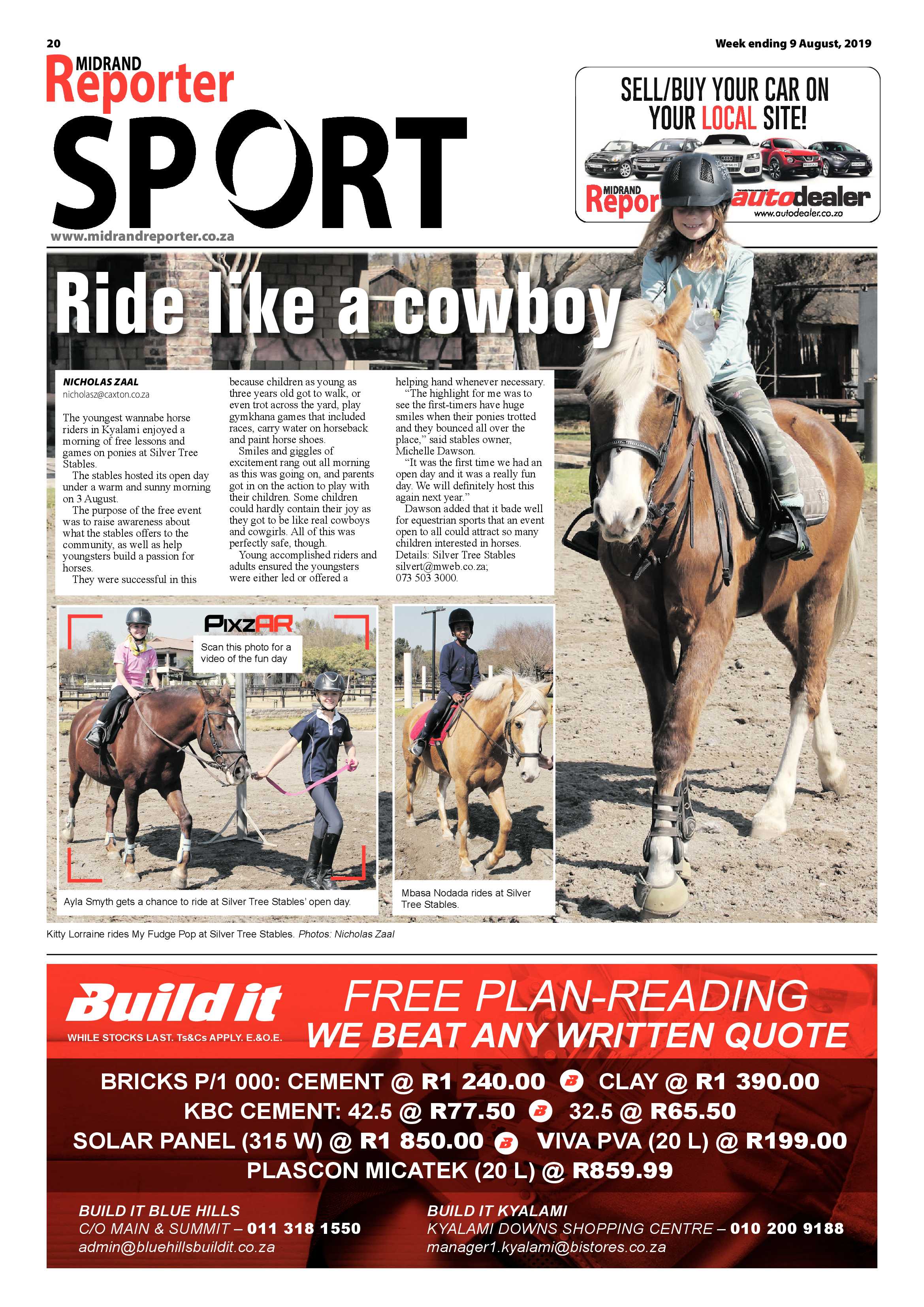 Midrand Reporter 9 August, 2019 page 20
