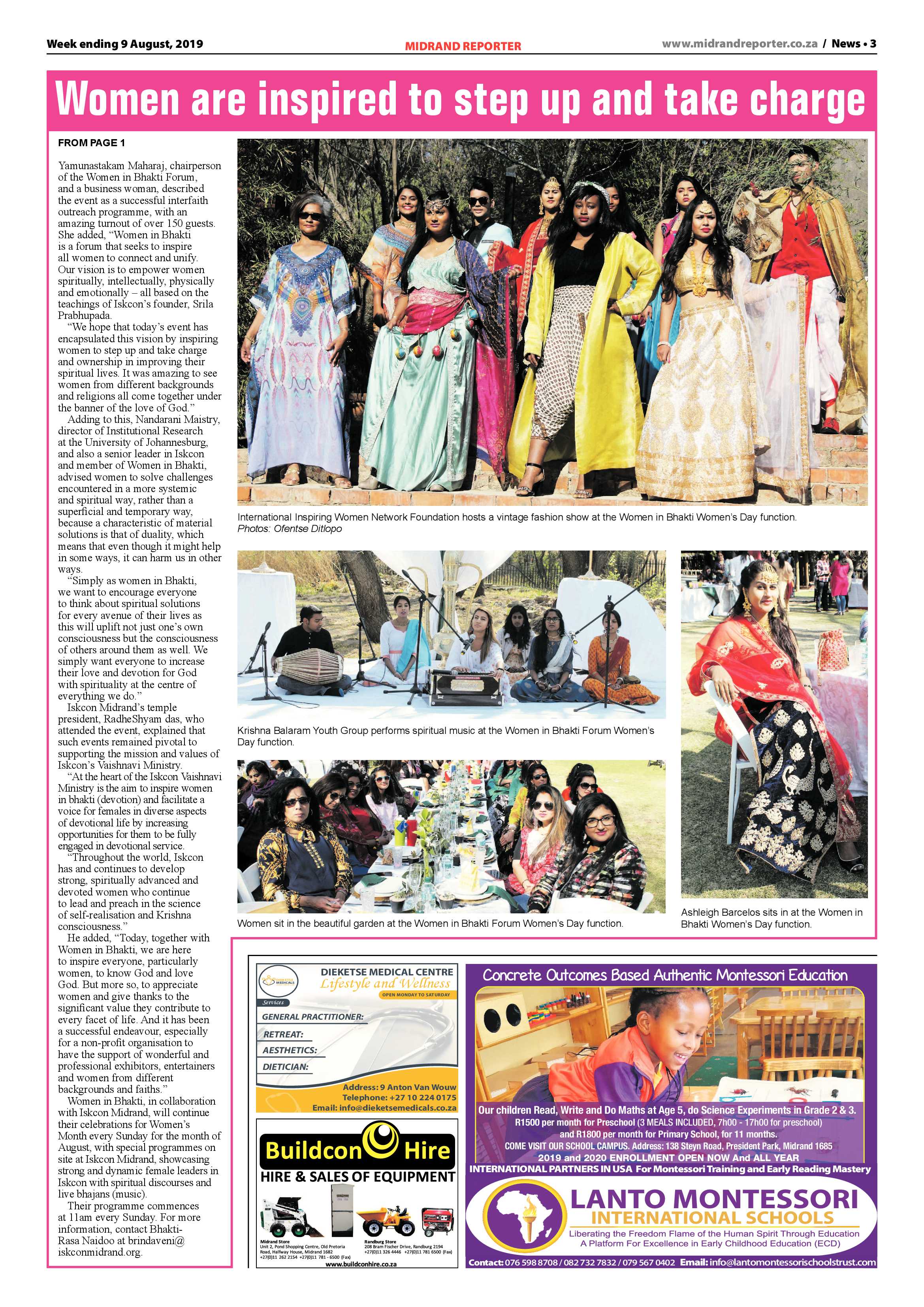 Midrand Reporter 9 August, 2019 page 3