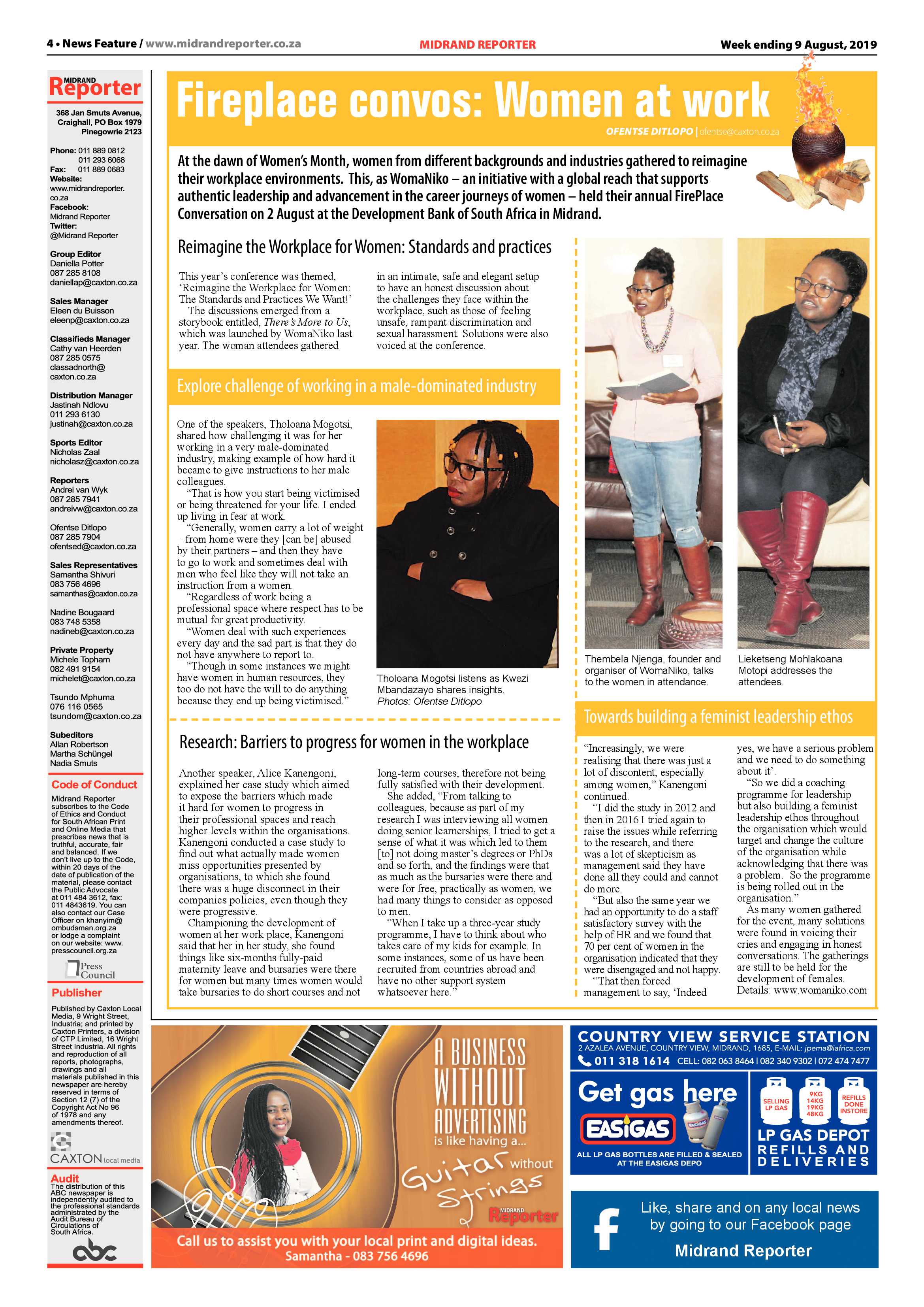 Midrand Reporter 9 August, 2019 page 4