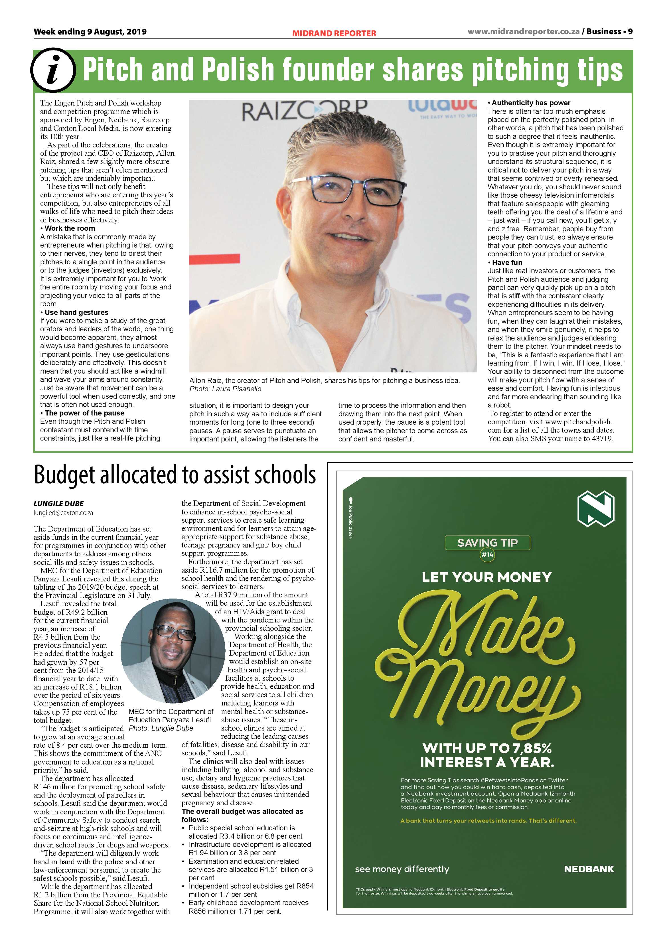 Midrand Reporter 9 August, 2019 page 9