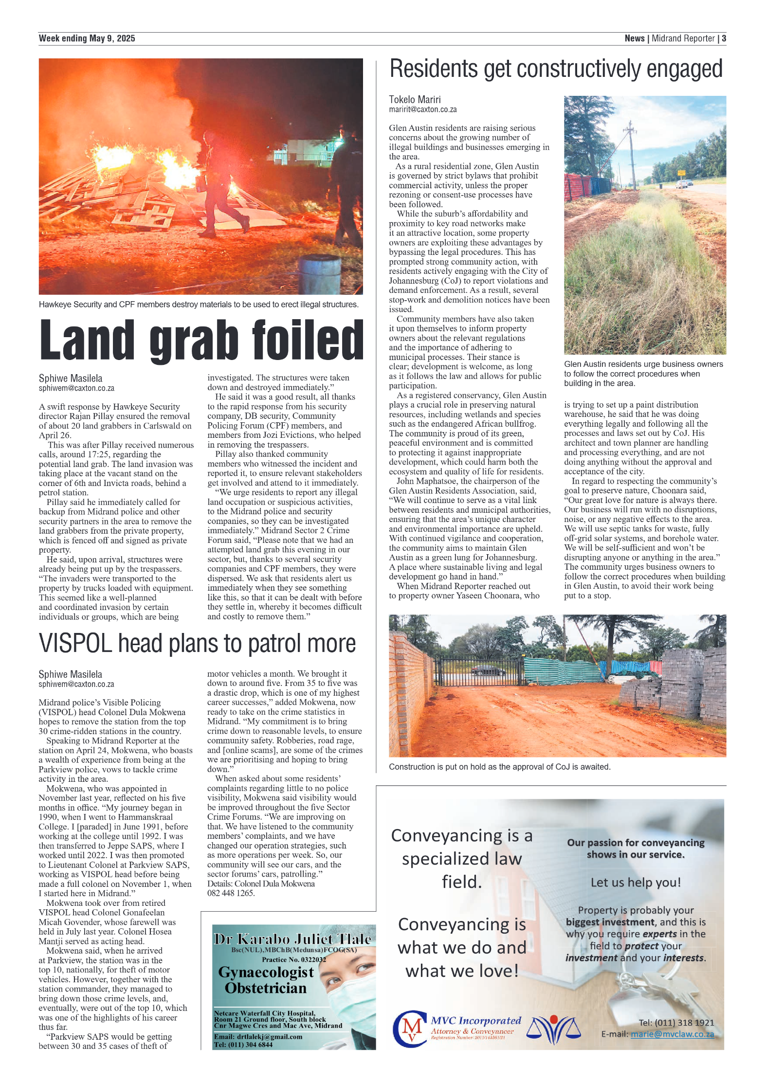Midrand Reporter 9 May 2025 page 3