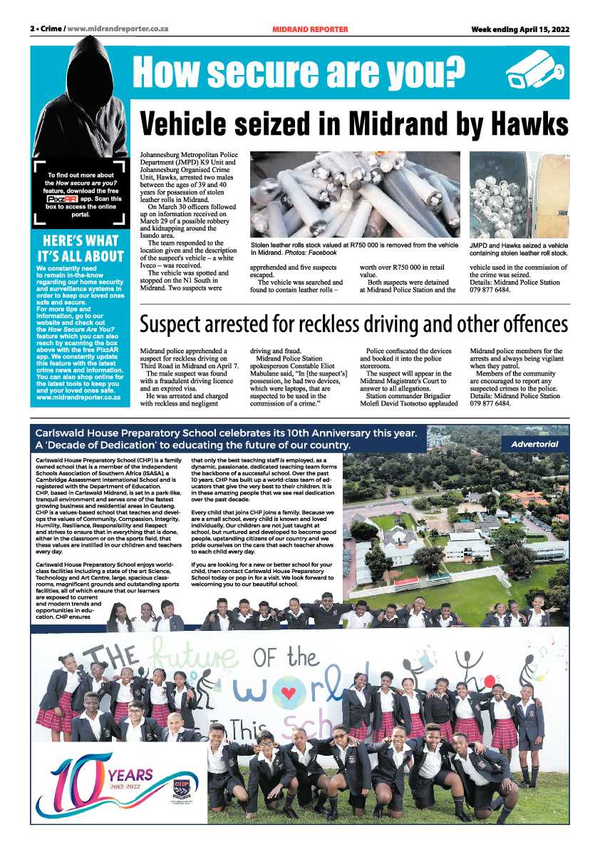 Midrand Reporter April 15, 2022 page 2