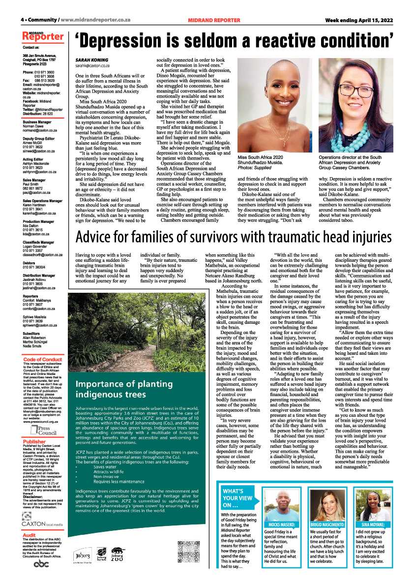 Midrand Reporter April 15, 2022 page 4