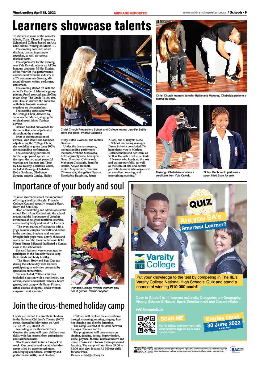 Midrand Reporter April 15, 2022 page 9