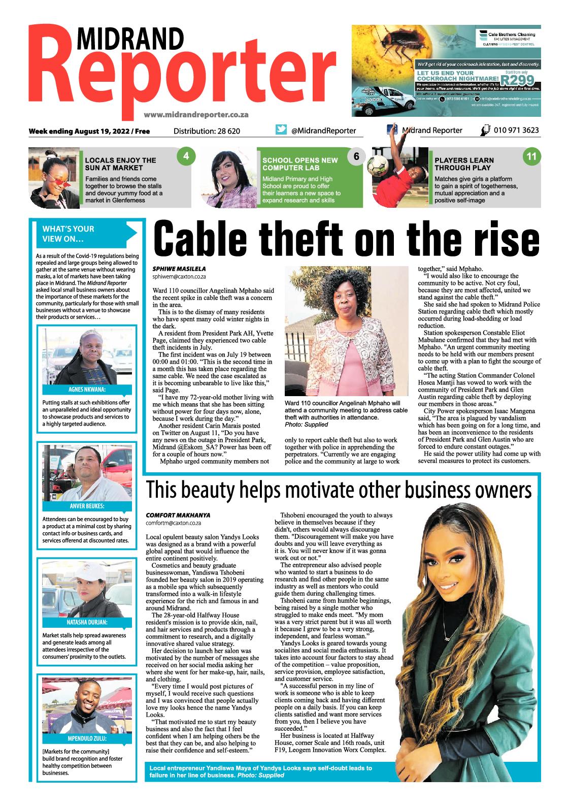 Midrand Reporter August 19 2022 page 1