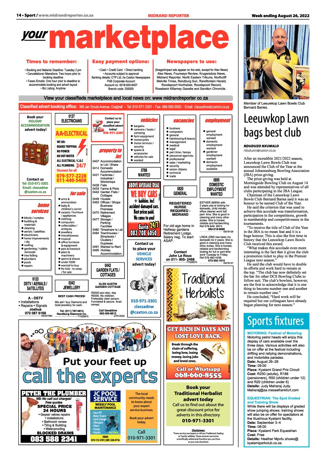 Midrand Reporter August 26 2022 page 14