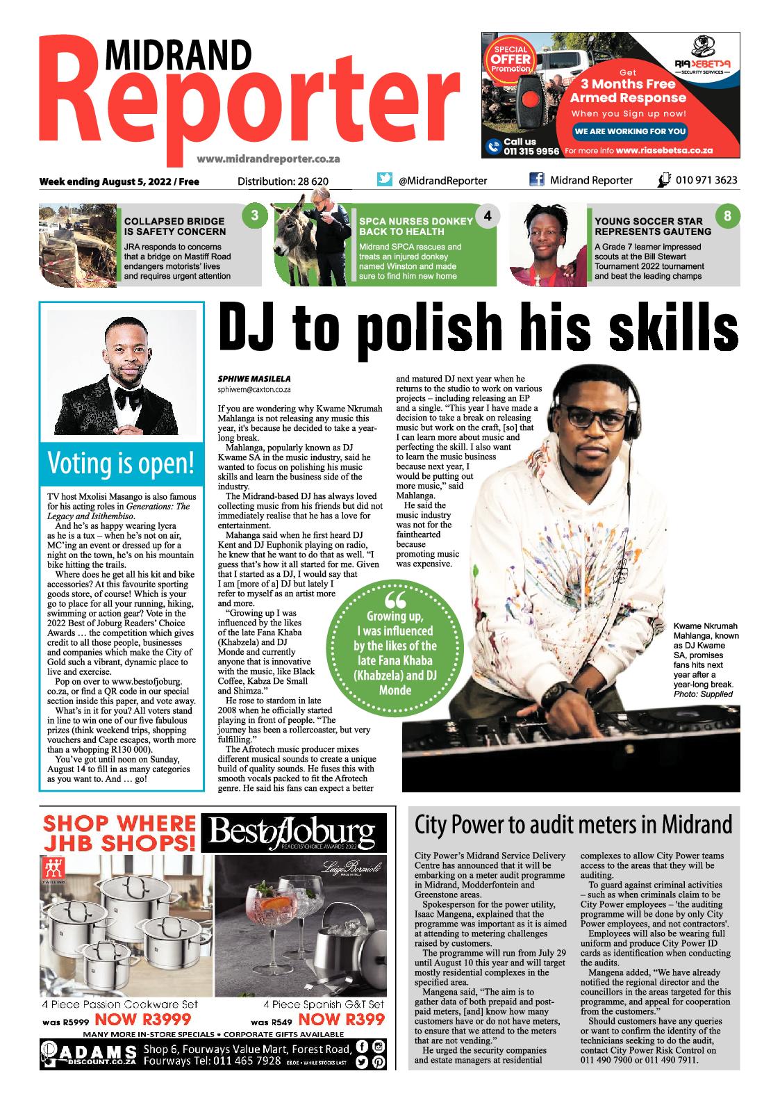 Midrand Reporter August 5 2022 page 1