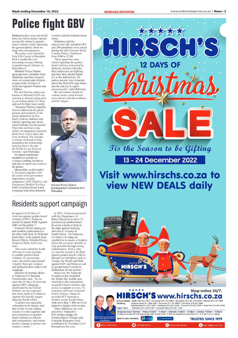Midrand Reporter Dec 16 2022 page 3