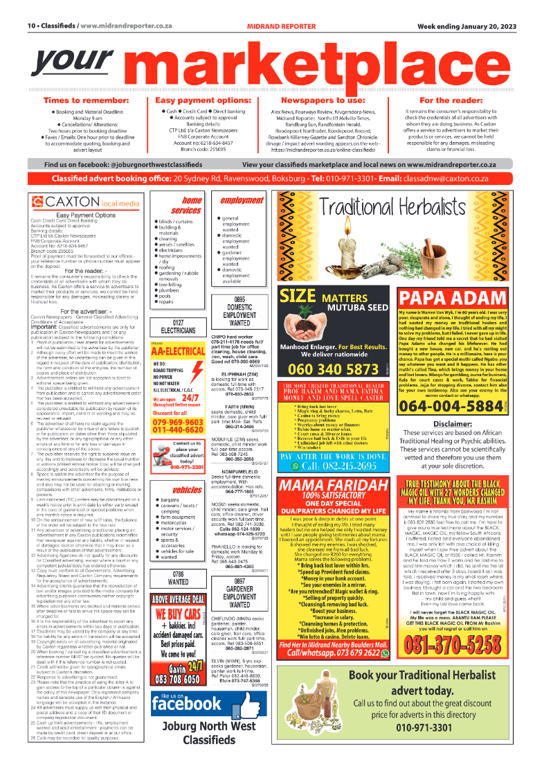 Midrand Reporter Jan 20 2023 page 10