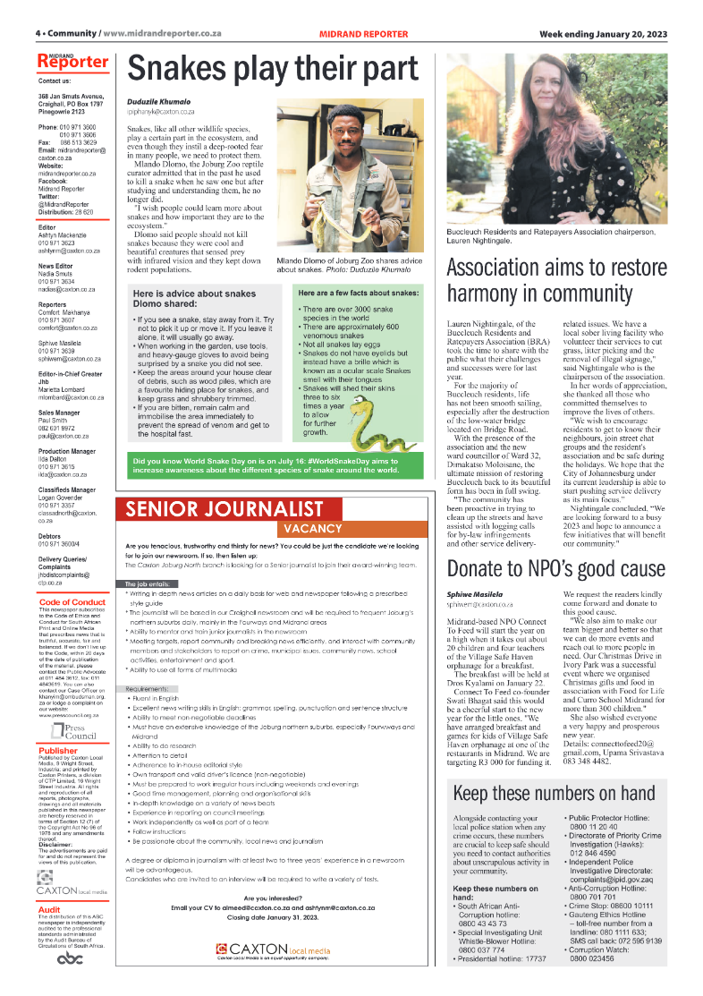 Midrand Reporter Jan 20 2023 page 4